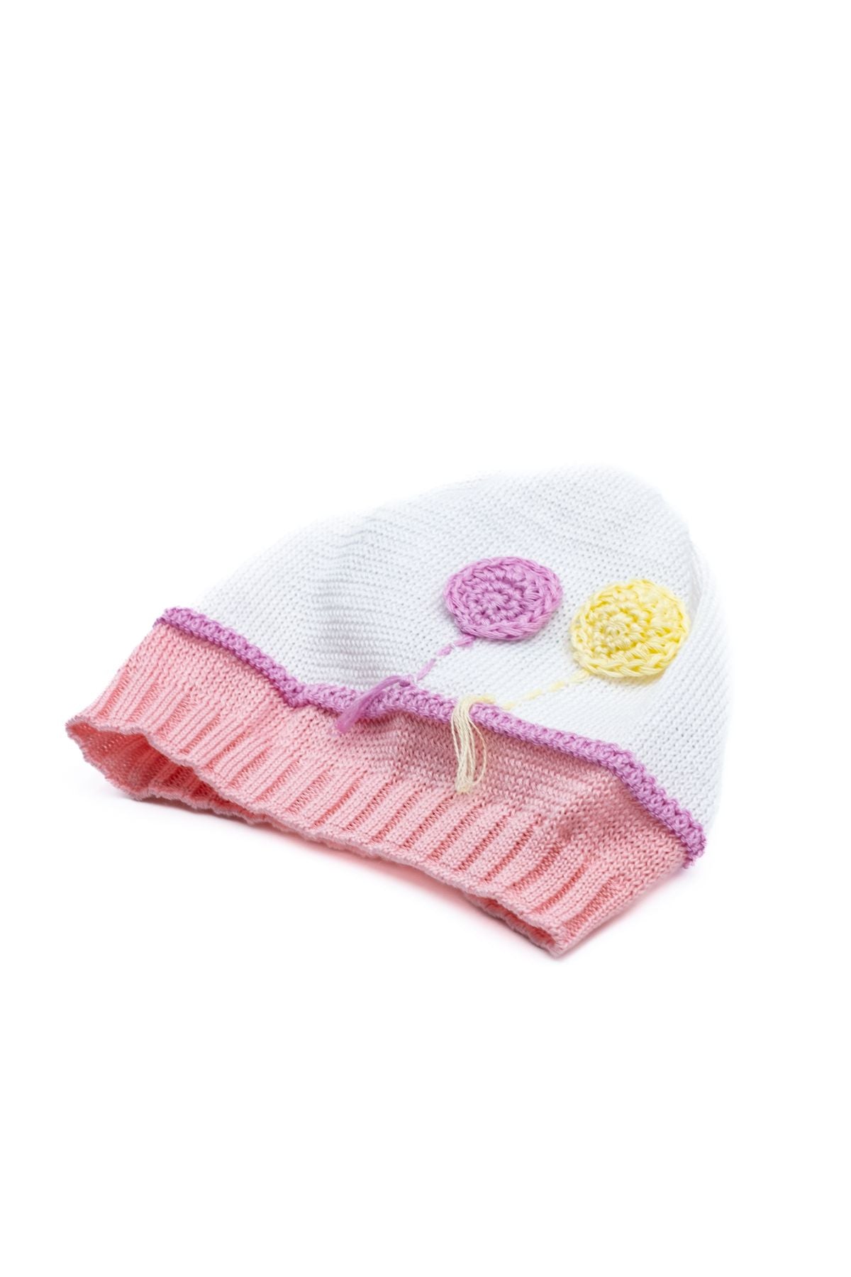 Cuffia Palloncini Neonata BIANCO EL3671 - NANU' BABY
