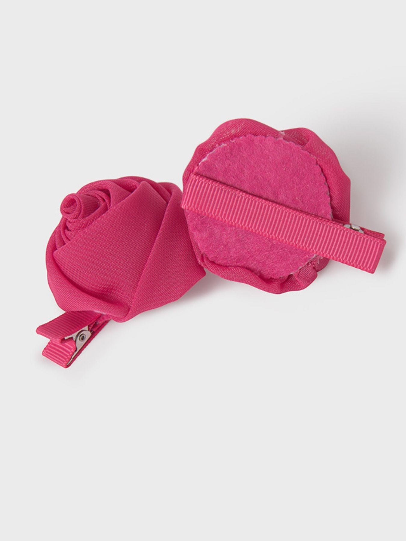 Set 2 fermagli fiori chiffon FUCSIA 5411/F - NANU' BABY