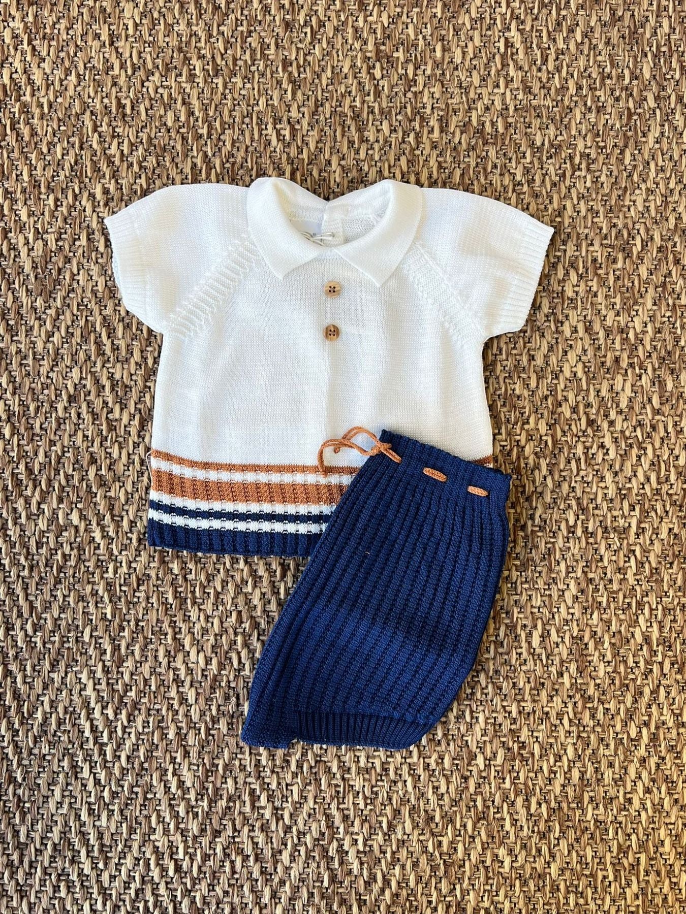 Completo 2 pezzi in filo Bimbo BLU EP6052 - NANU' BABY