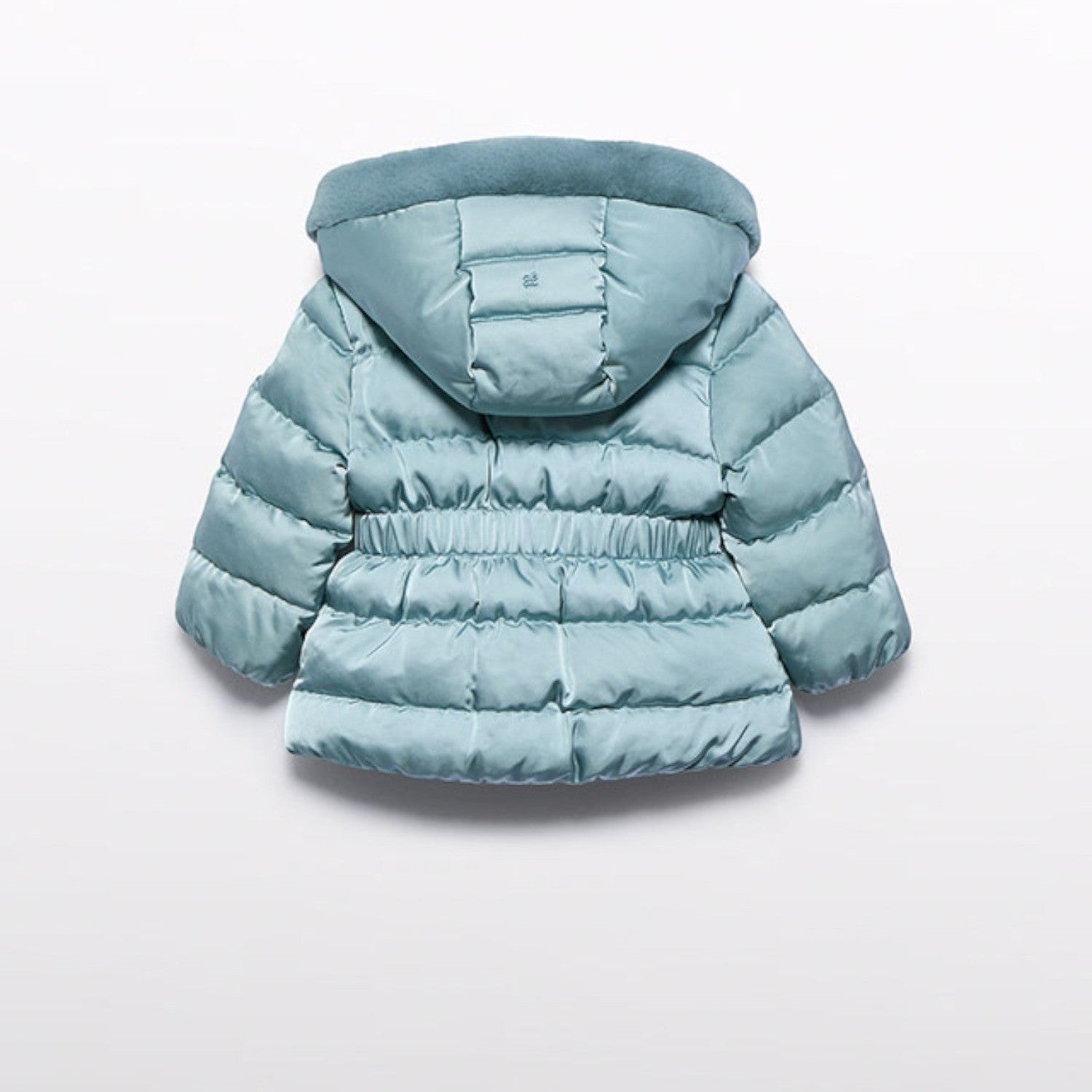 Giubbotto satinato pelo Bimba Verde 5821/21 - NANU' BABY