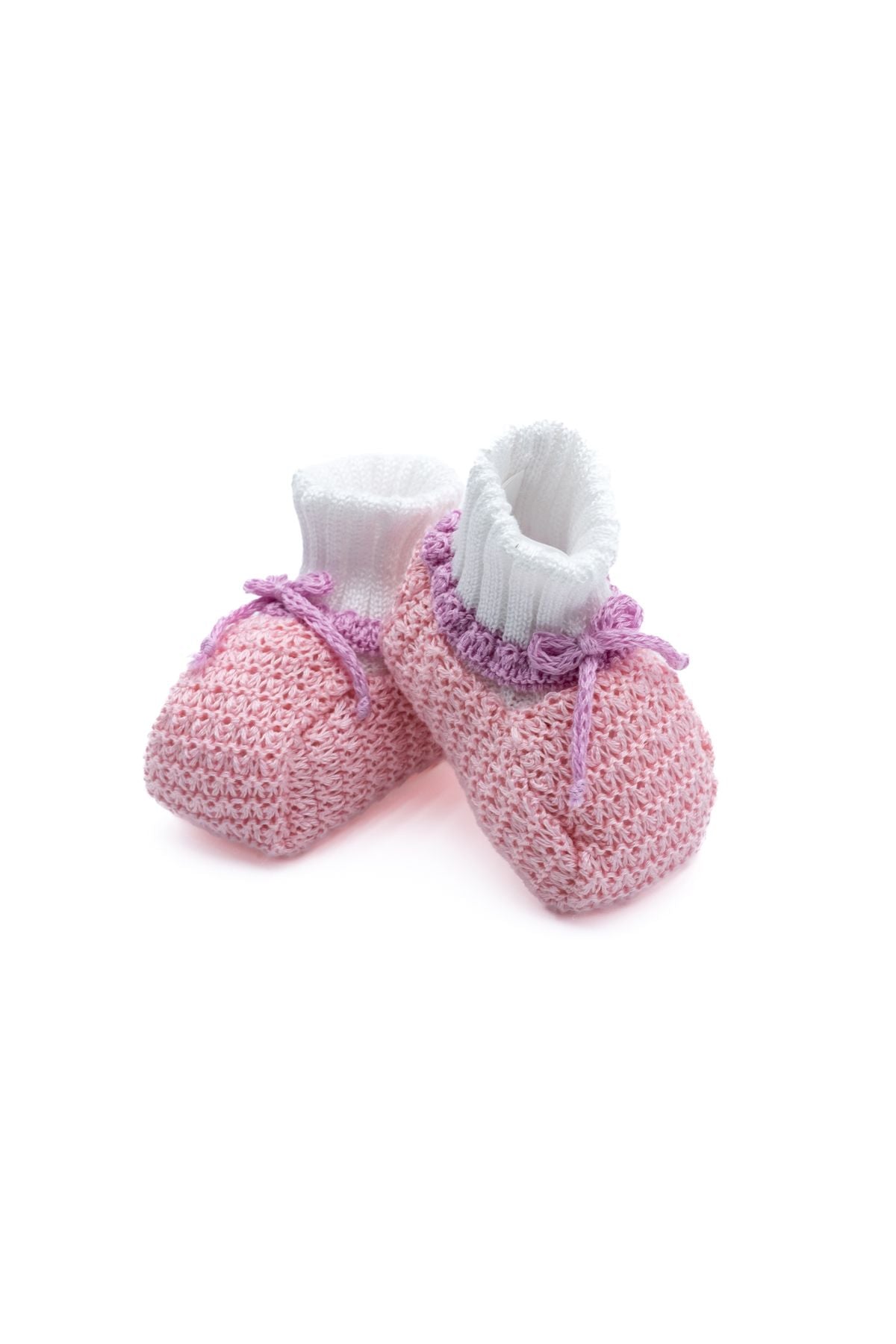 Babbucce Bicolore Neonata BIANCO EL36S - NANU' BABY