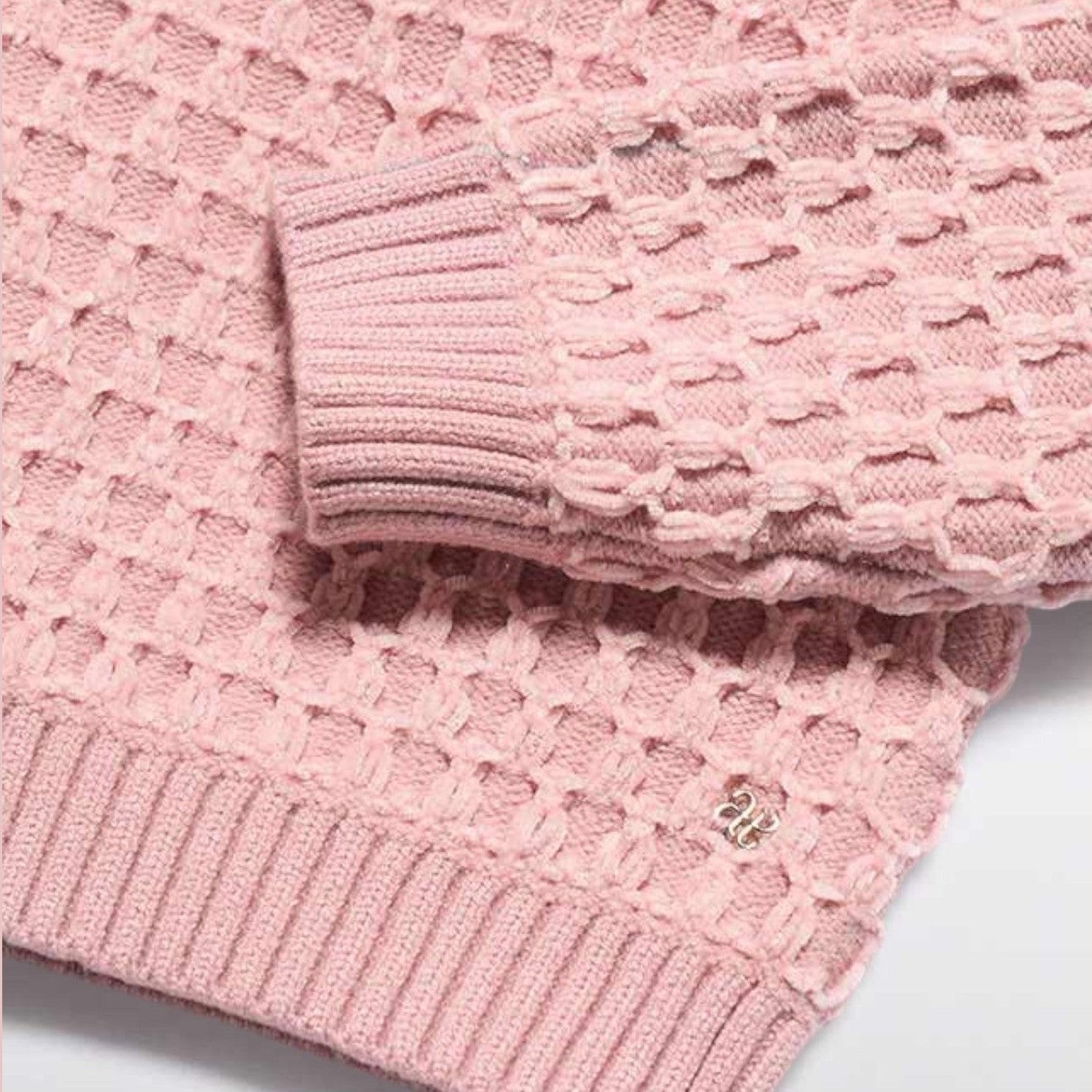 Maglione jacquard ciniglia Bimba Rosa 5828/8 - NANU' BABY