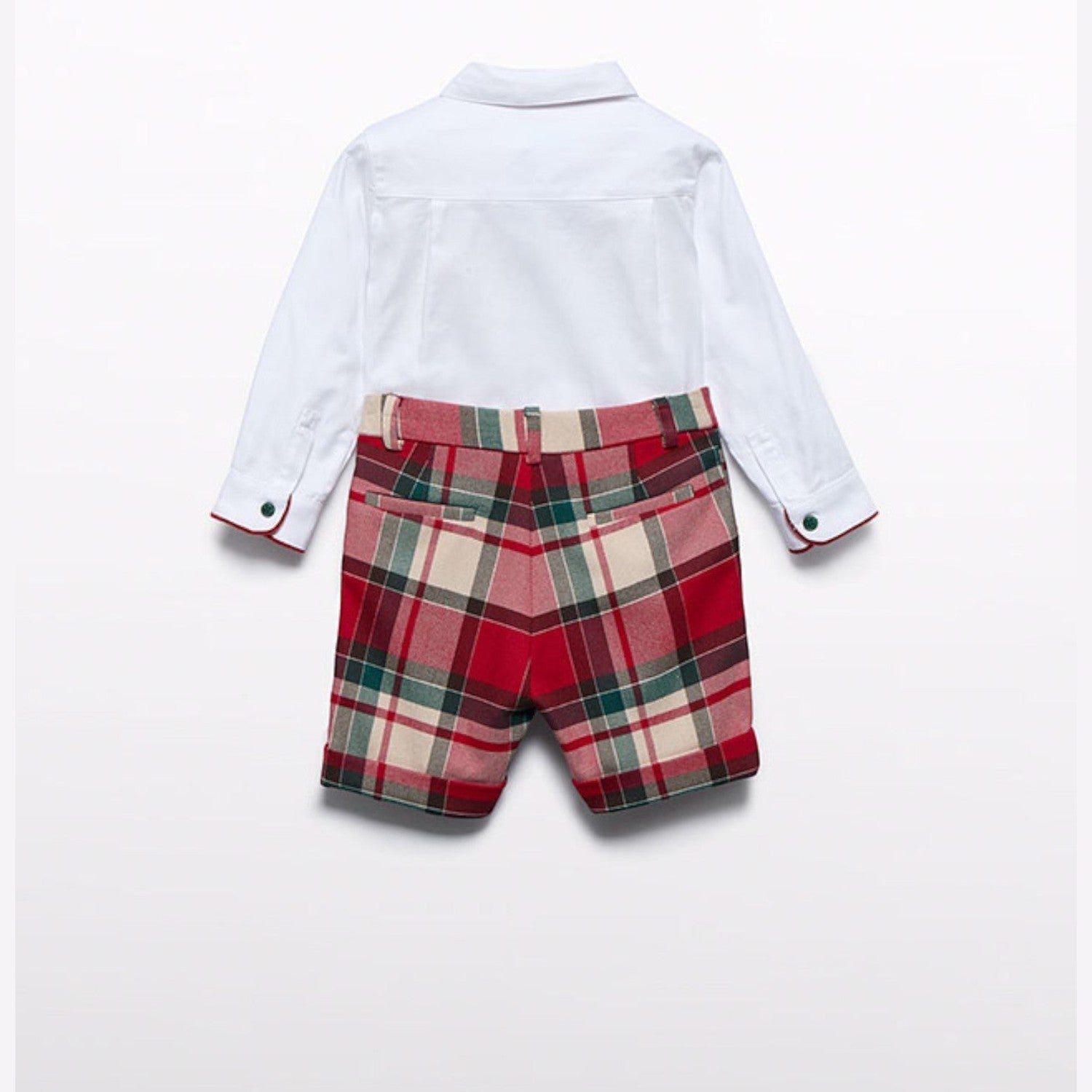 Completo di bermuda scozzese Bimbo Rosso 5706/2 - NANU' BABY