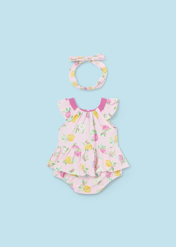 Pagliaccetto con fascia Bimba ROSA 1632 - NANU' BABY