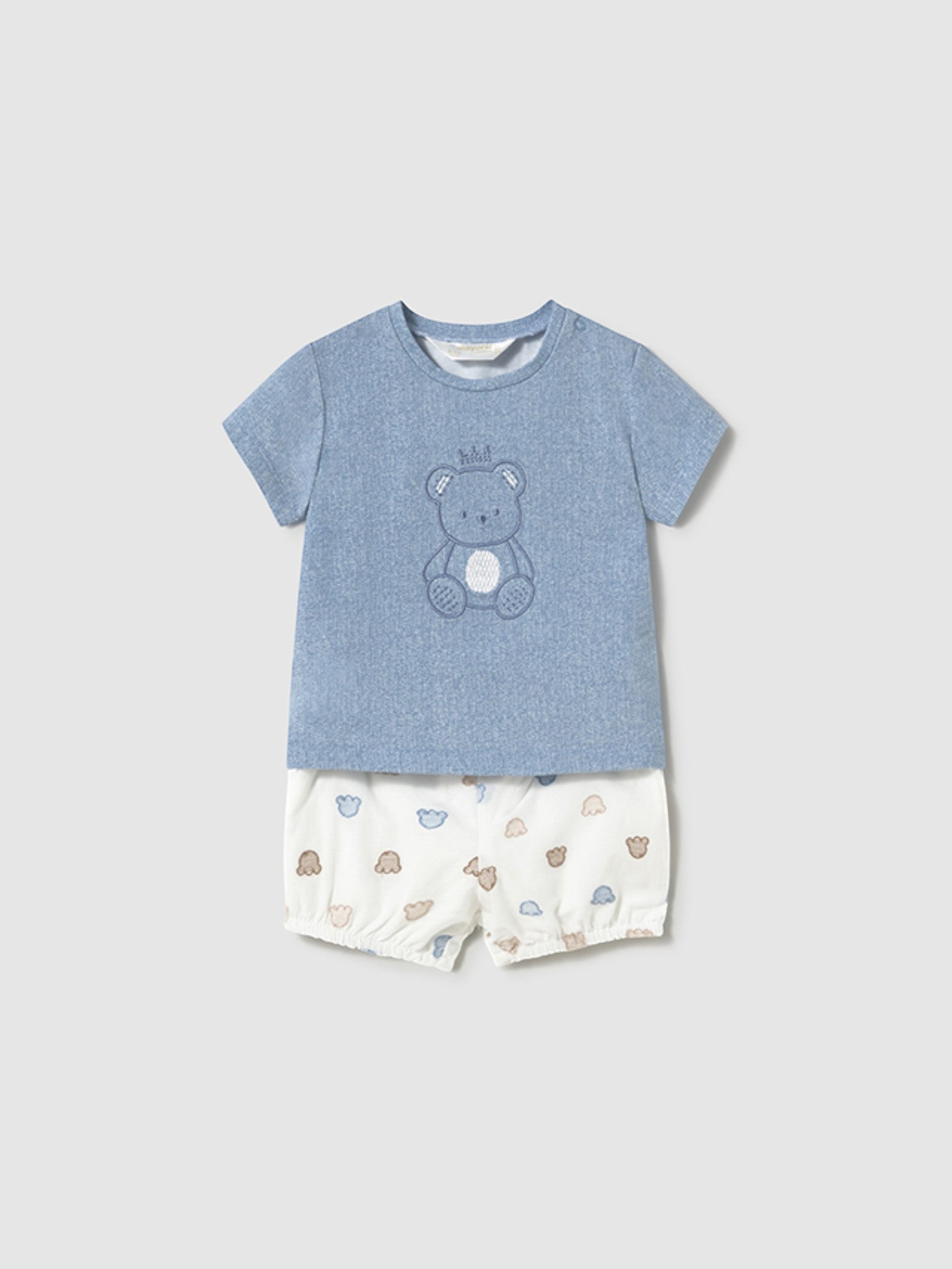 Completo pantalone corto Bimbo AZZURRO 1204 /A - NANU' BABY
