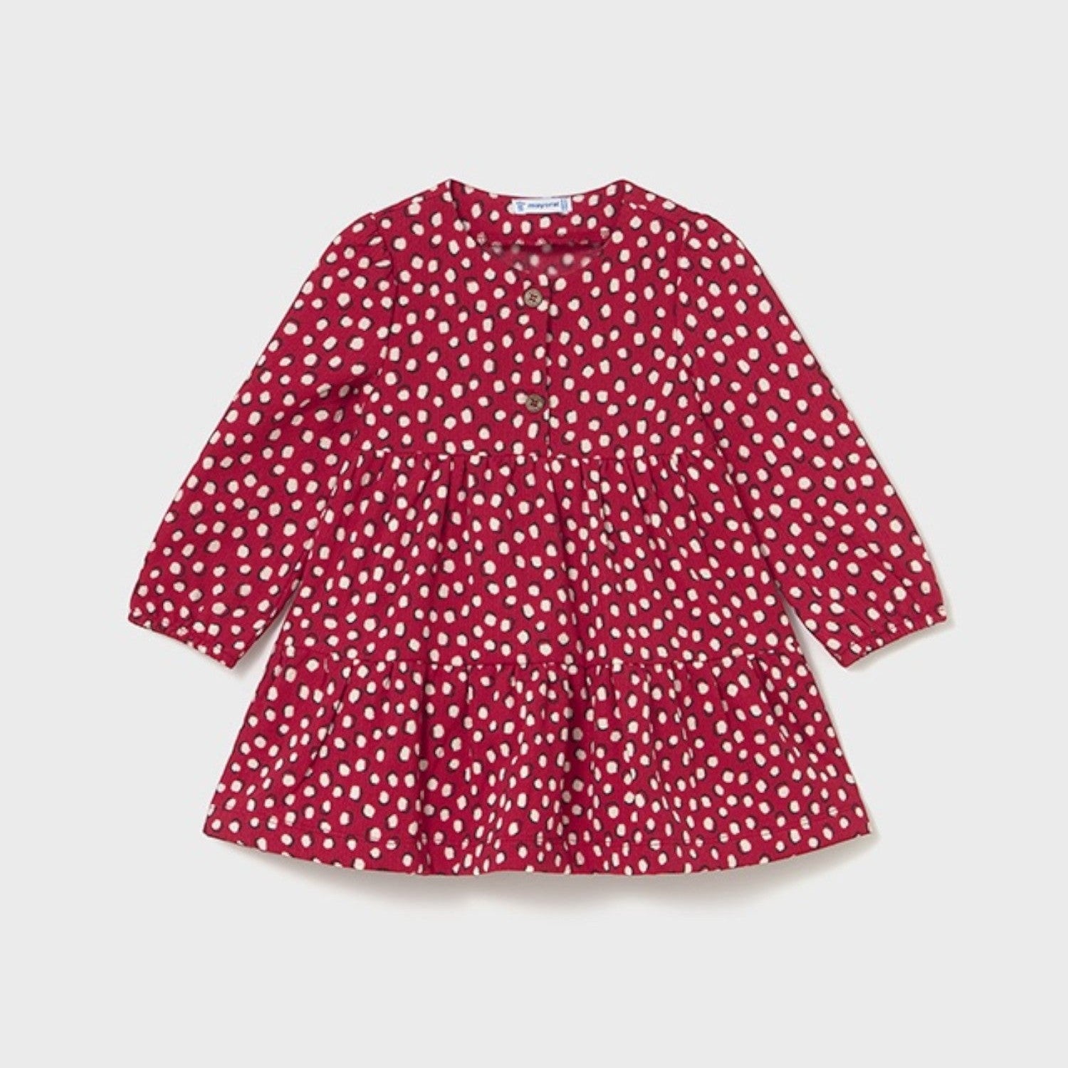 Abito punto strutturato Bimba Rosso 2915/40 - NANU' BABY