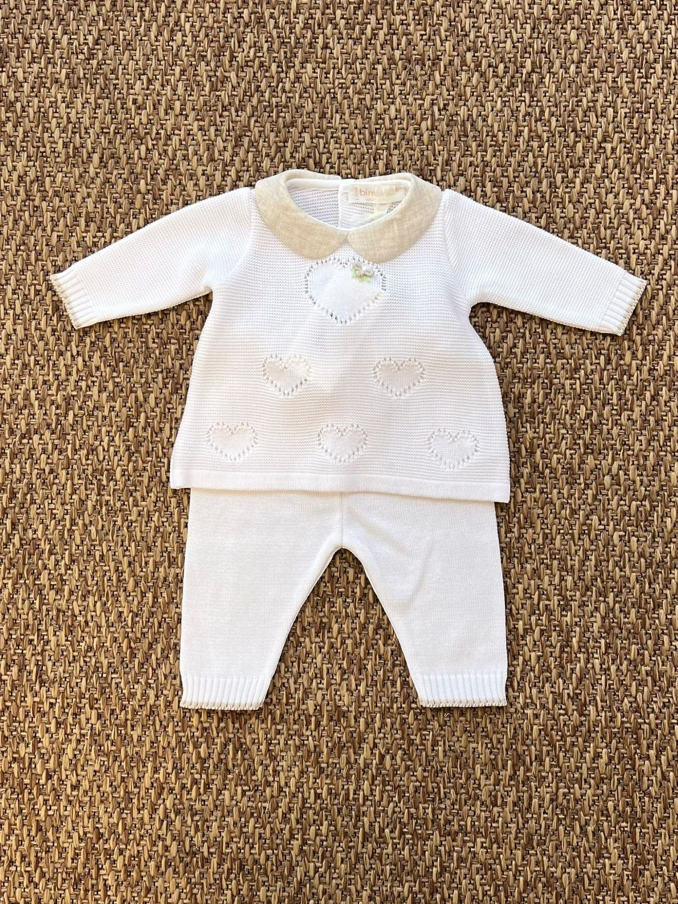 COMPLETO NASCITA Neonata BIANCO CUORE 7138 - NANU' BABY