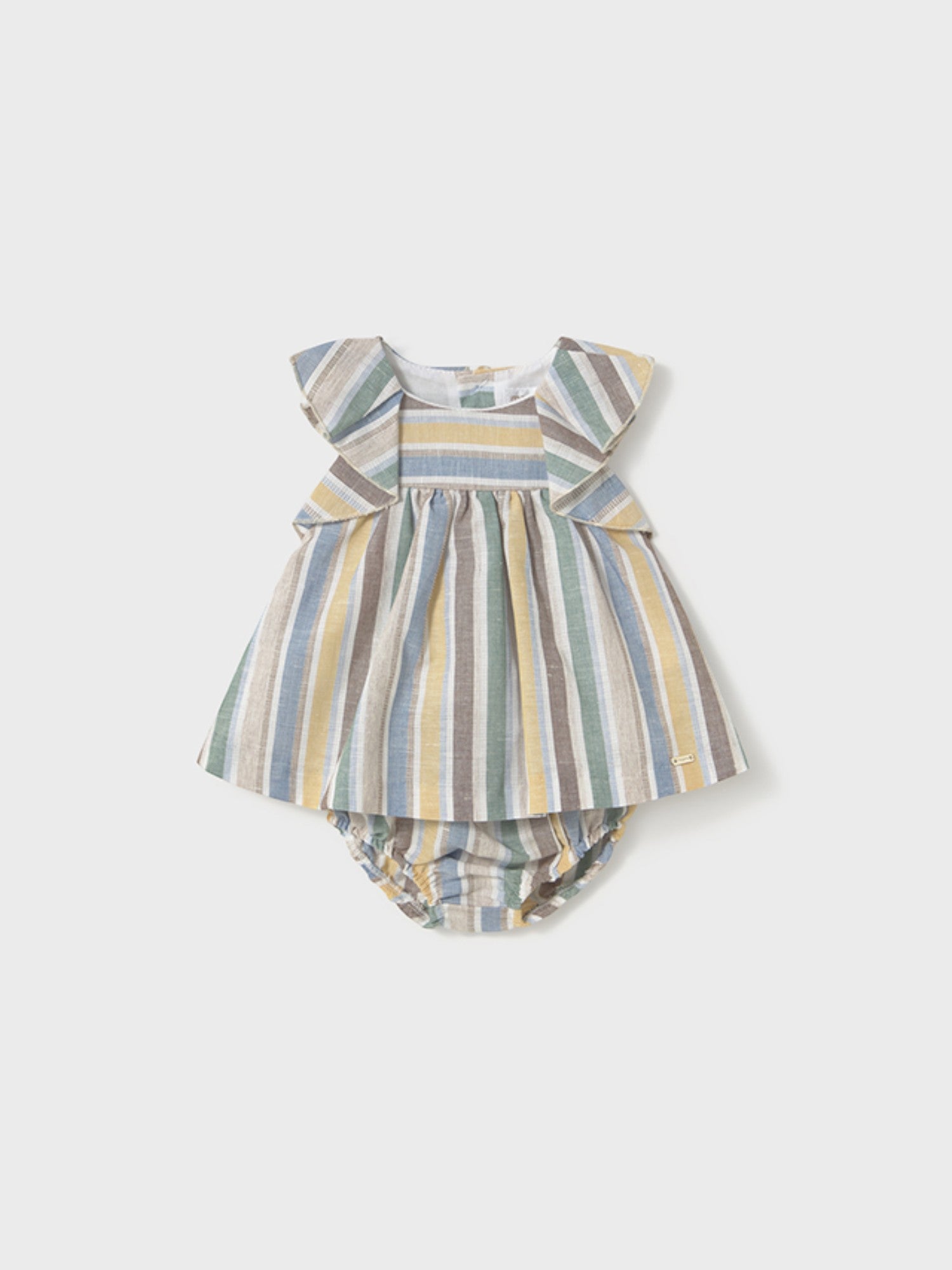 Abito righe lino Bimba MULTICOLORE 1855 /MU - NANU' BABY