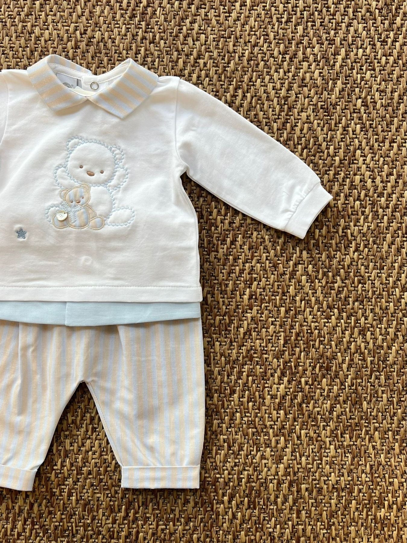 Completo 2 pezzi Bimbo BIANCO EP6851BIS - NANU' BABY
