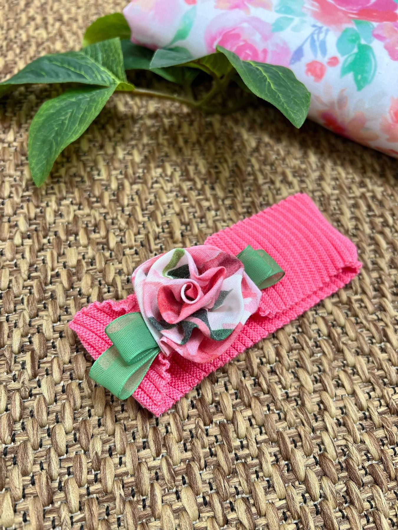 Fascia filo di cotone Fiore Bimba ROSA EM809FA - NANU' BABY