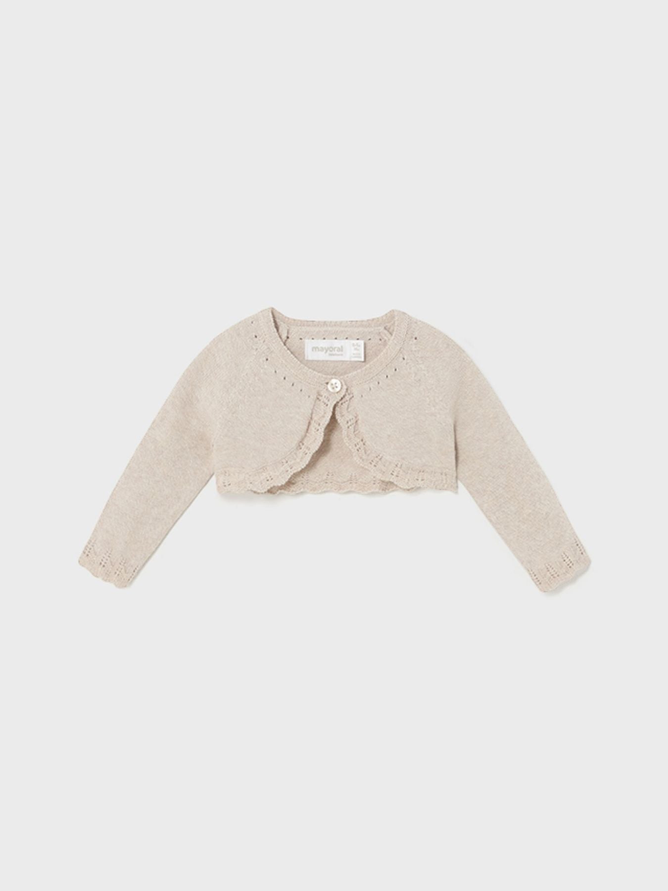 Giacchino in maglia basico Bimba BEIGE 318 - NANU' BABY
