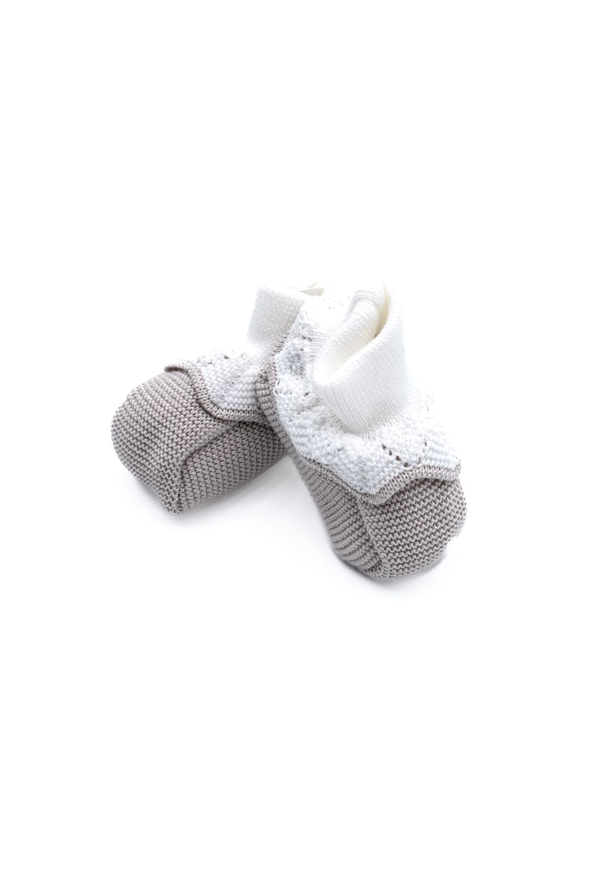 Babbucce Ricamo Neonata FANGO ES14S - NANU' BABY