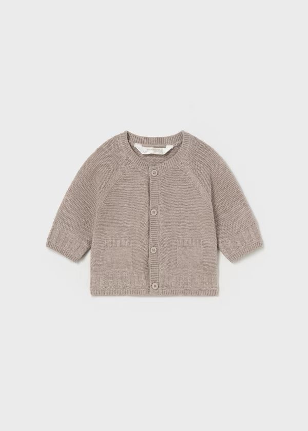 Cardigan basic in caldo cotone Bimbo GRIGIO 2301-G
