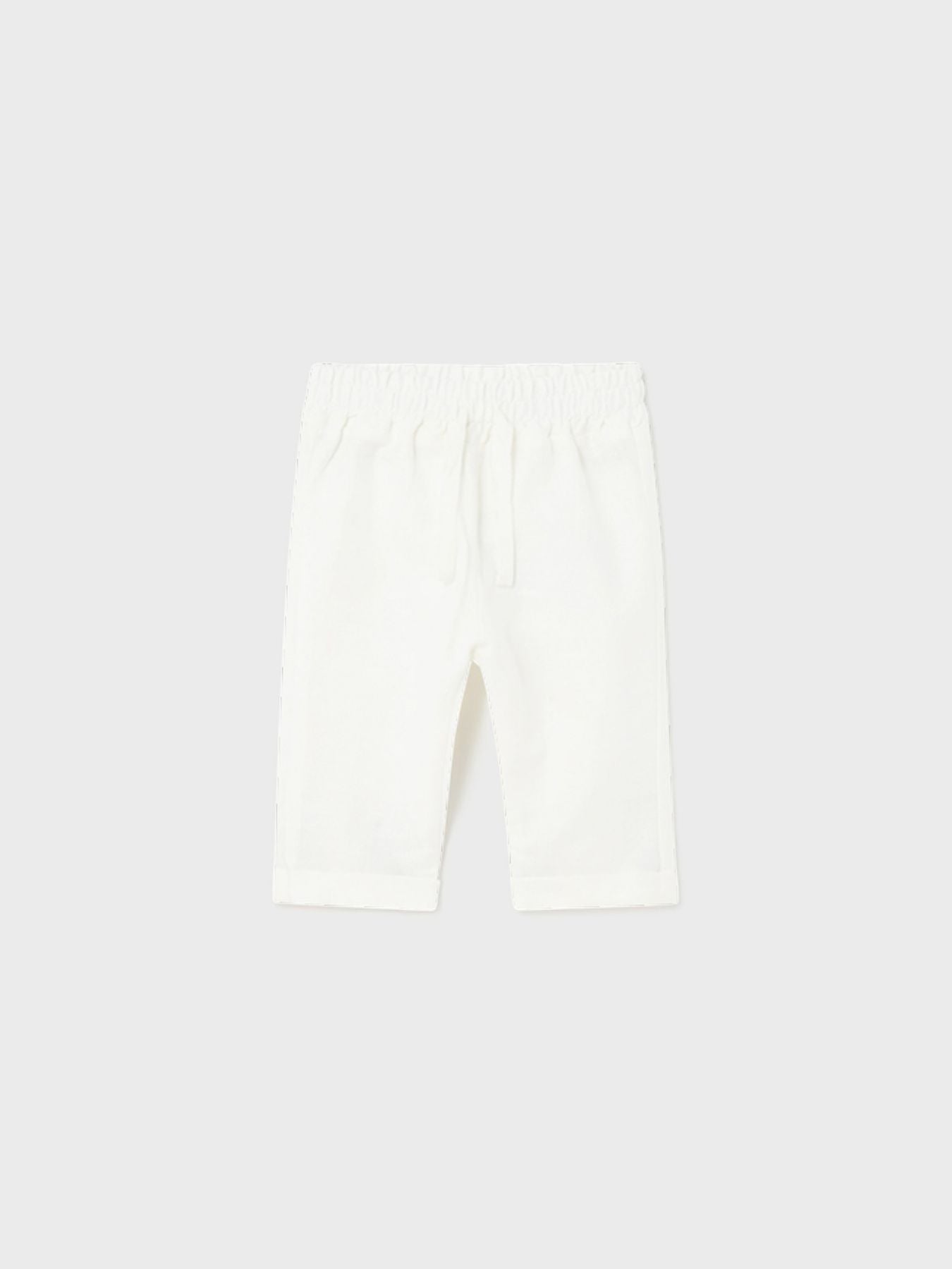 Pantalone lungo lino Bimbo BIANCO 1538 - NANU' BABY