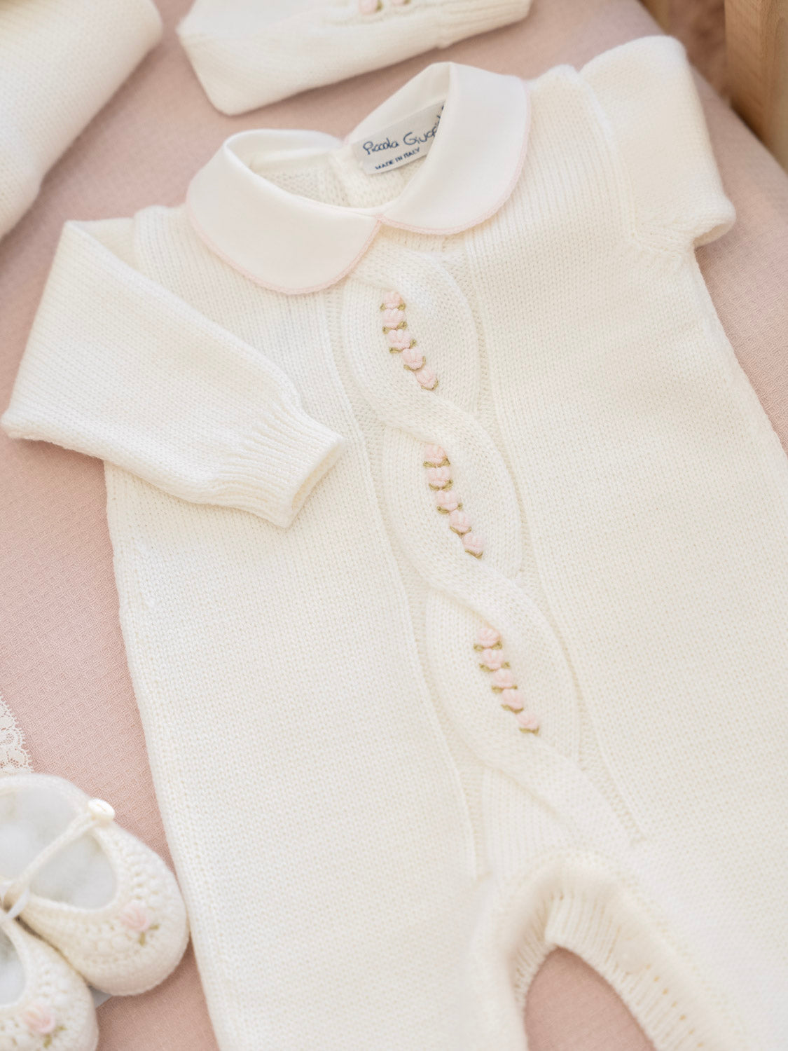 Tutina e Babbucce Neonata Rosa OLLY/TU-R - NANU' BABY