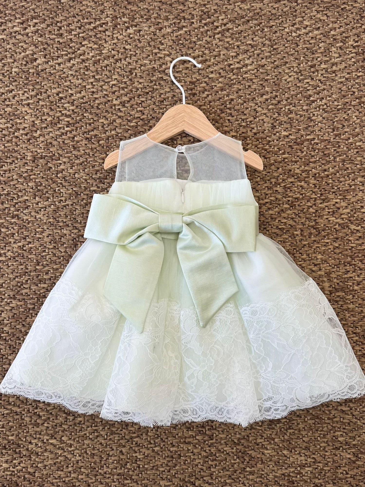 Abito Cerimonia dritto Bimba AVORIO GG25D04I/V - NANU' BABY