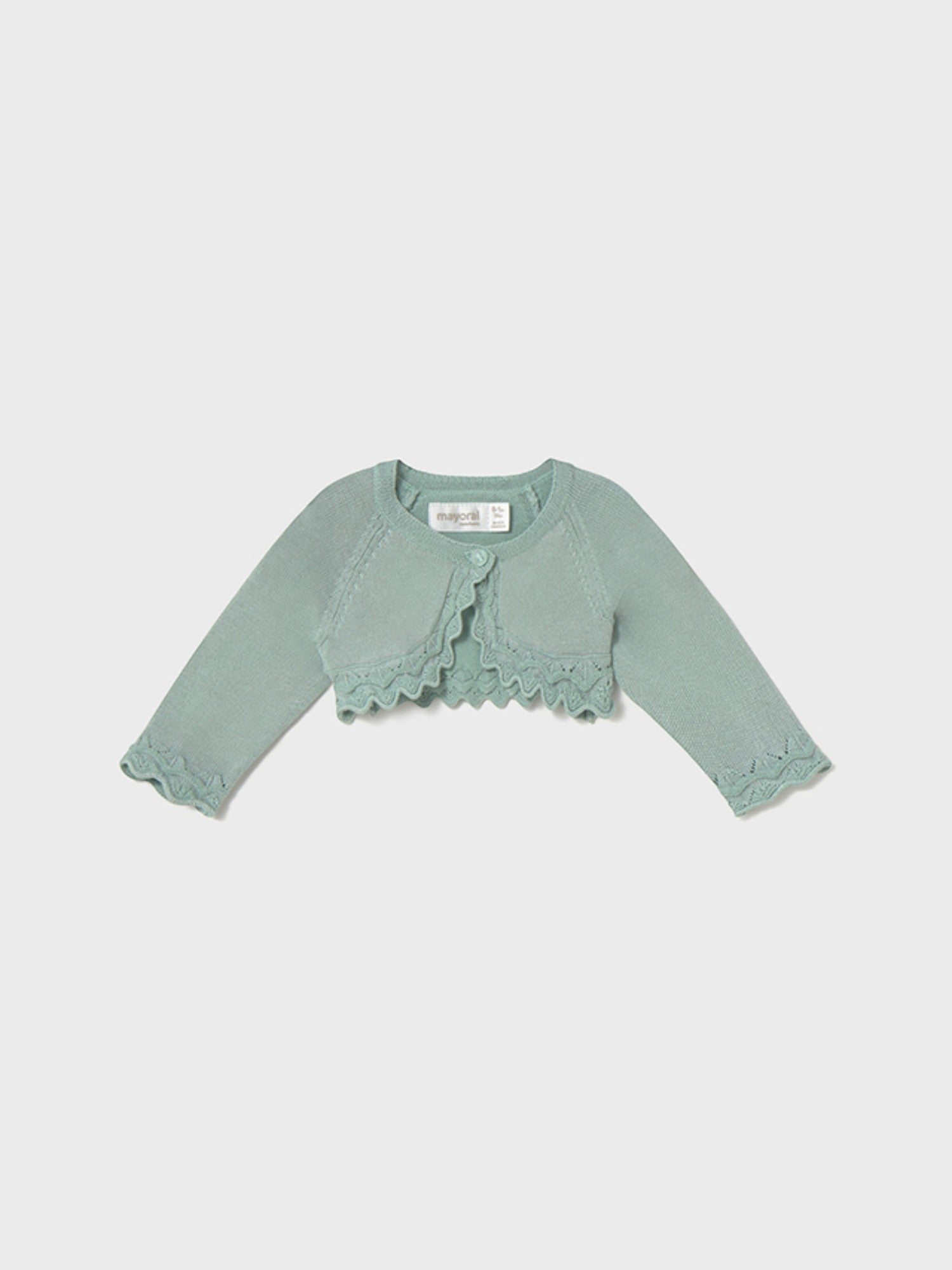 Giacchino in maglia basico Bimba VERDE 318 /V - NANU' BABY