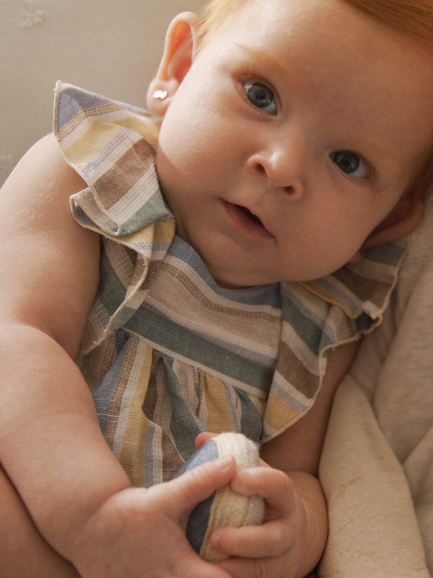 Abito righe lino Bimba MULTICOLORE 1855 /MU - NANU' BABY
