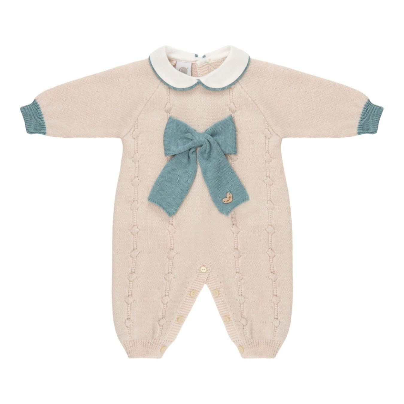 Tutina Fiocco Neonata NATURAL IB1910 - NANU' BABY