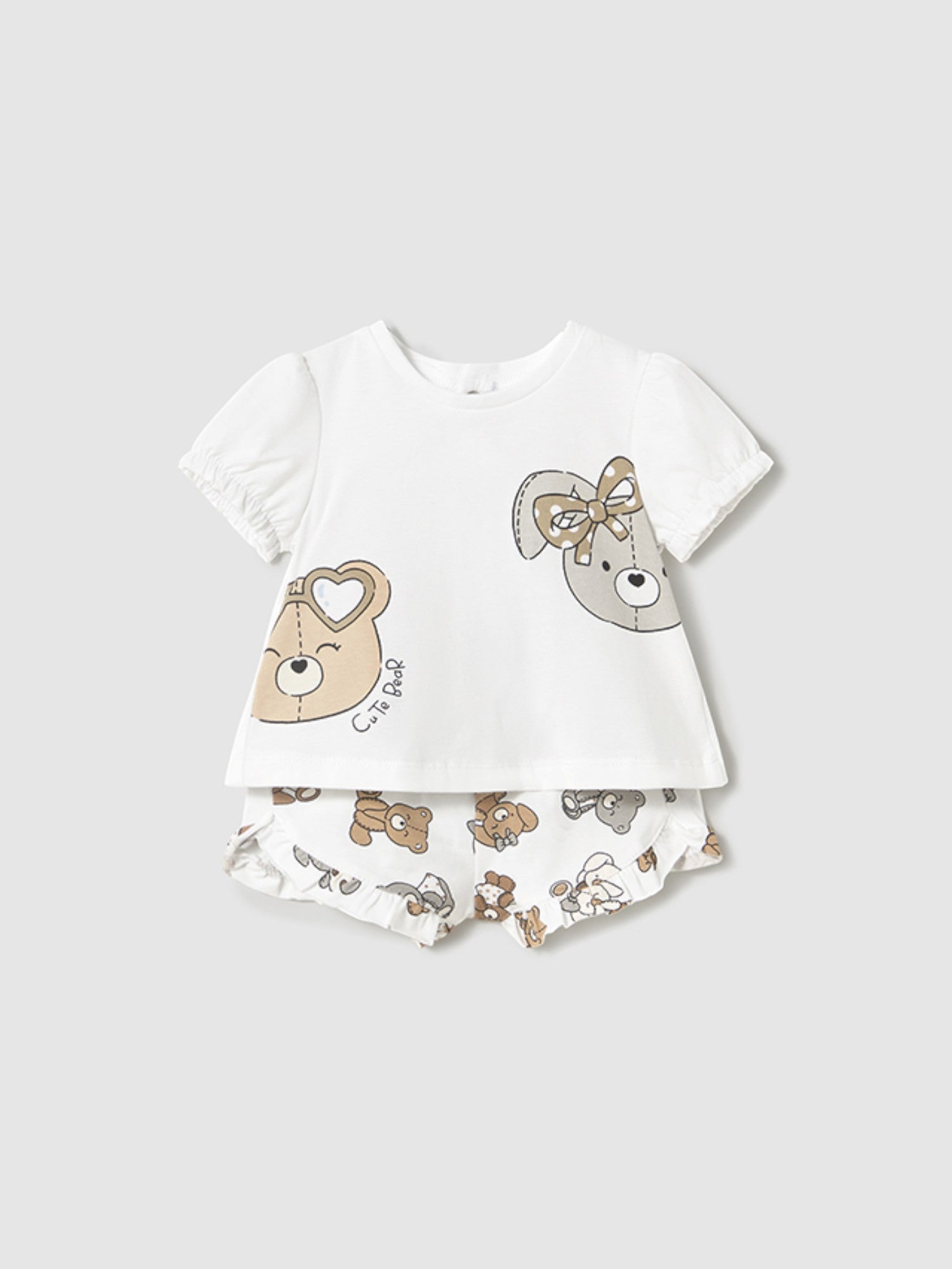 Completo short Bimba BEIGE 1256 /BE - NANU' BABY