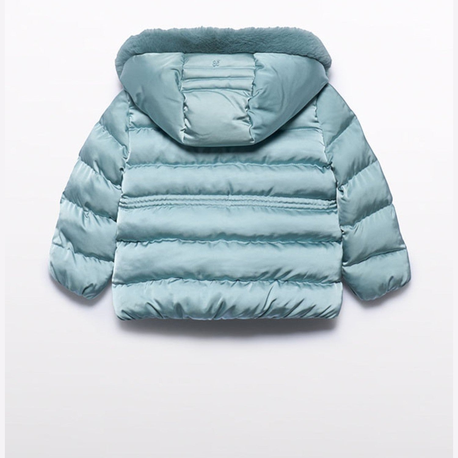Giubbotto satinato pelo Bimba Verde 5849/16 - NANU' BABY