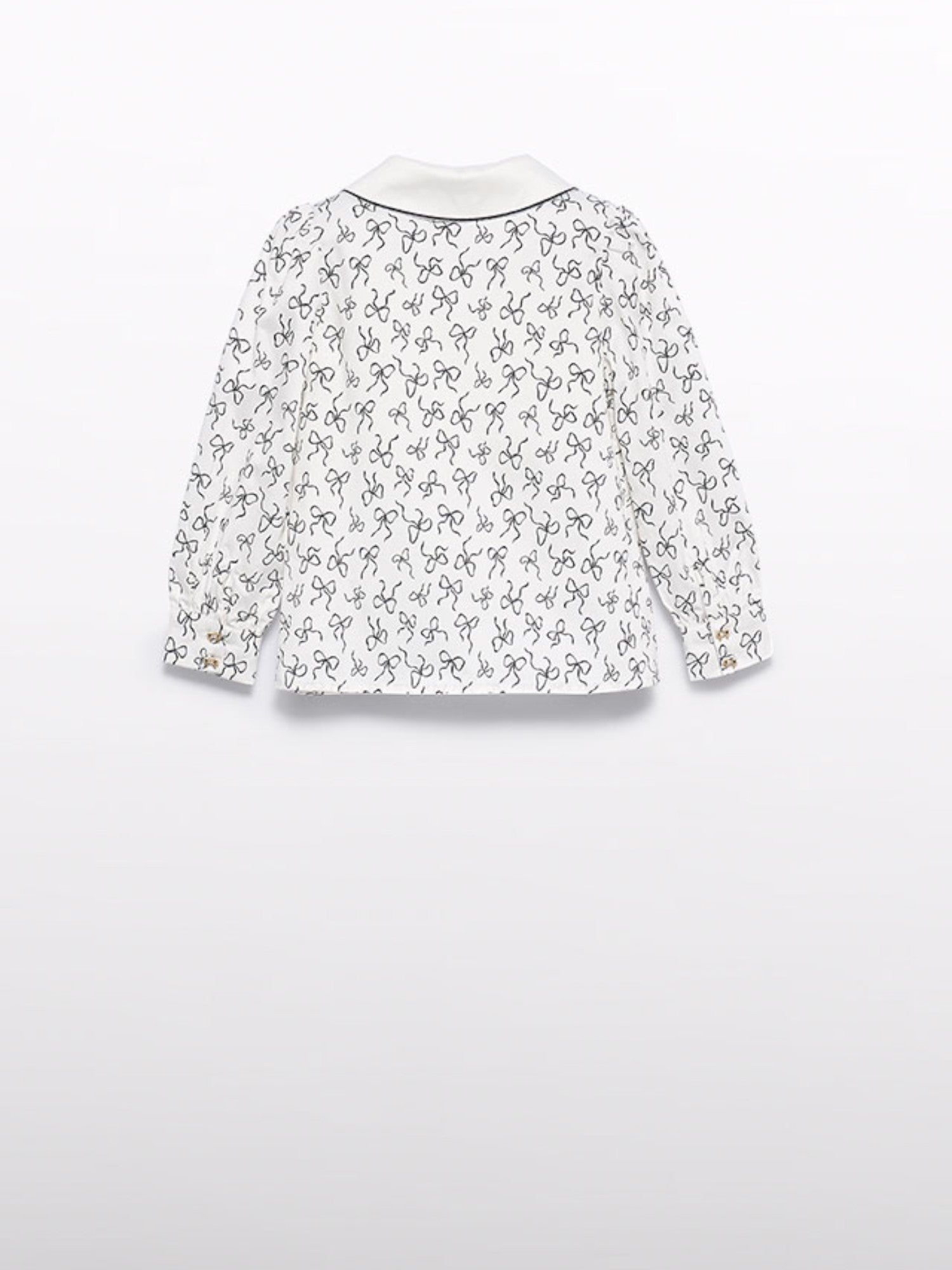 Blusa popelin satinato fiocco Bimba PANNA 5613/3 - NANU' BABY