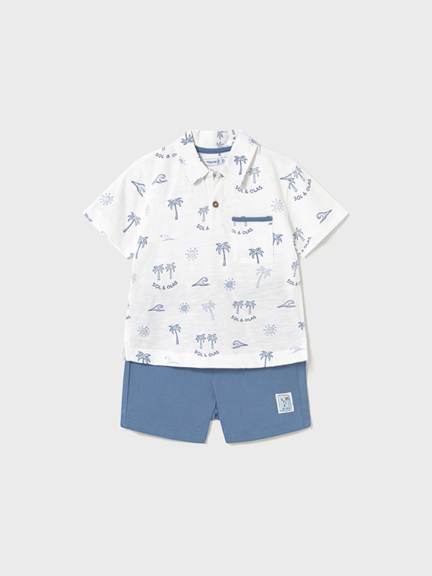 Compl. polo stampa Bimbo AZZURRO 1657/35 - NANU' BABY