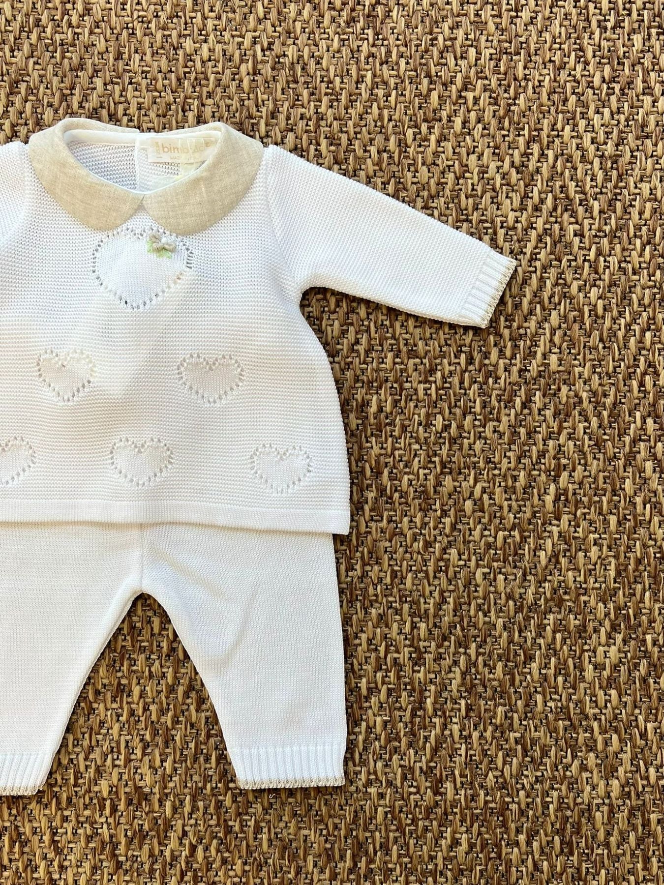 COMPLETO NASCITA Neonata BIANCO CUORE 7138 - NANU' BABY
