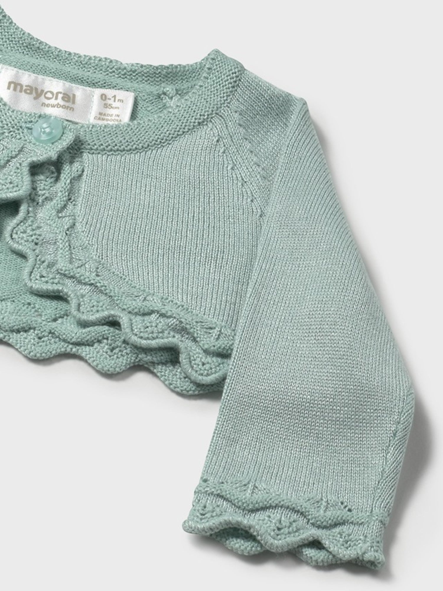 Giacchino in maglia basico Bimba VERDE 318 /V - NANU' BABY