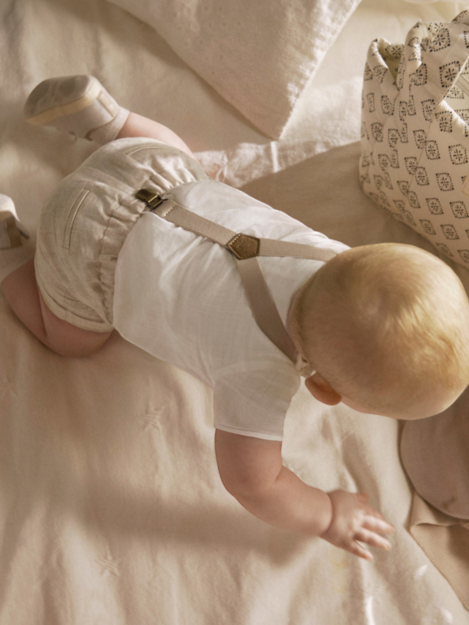 Completo pantalone corto e maglia Bimbo AVORIO 1215 /A - NANU' BABY