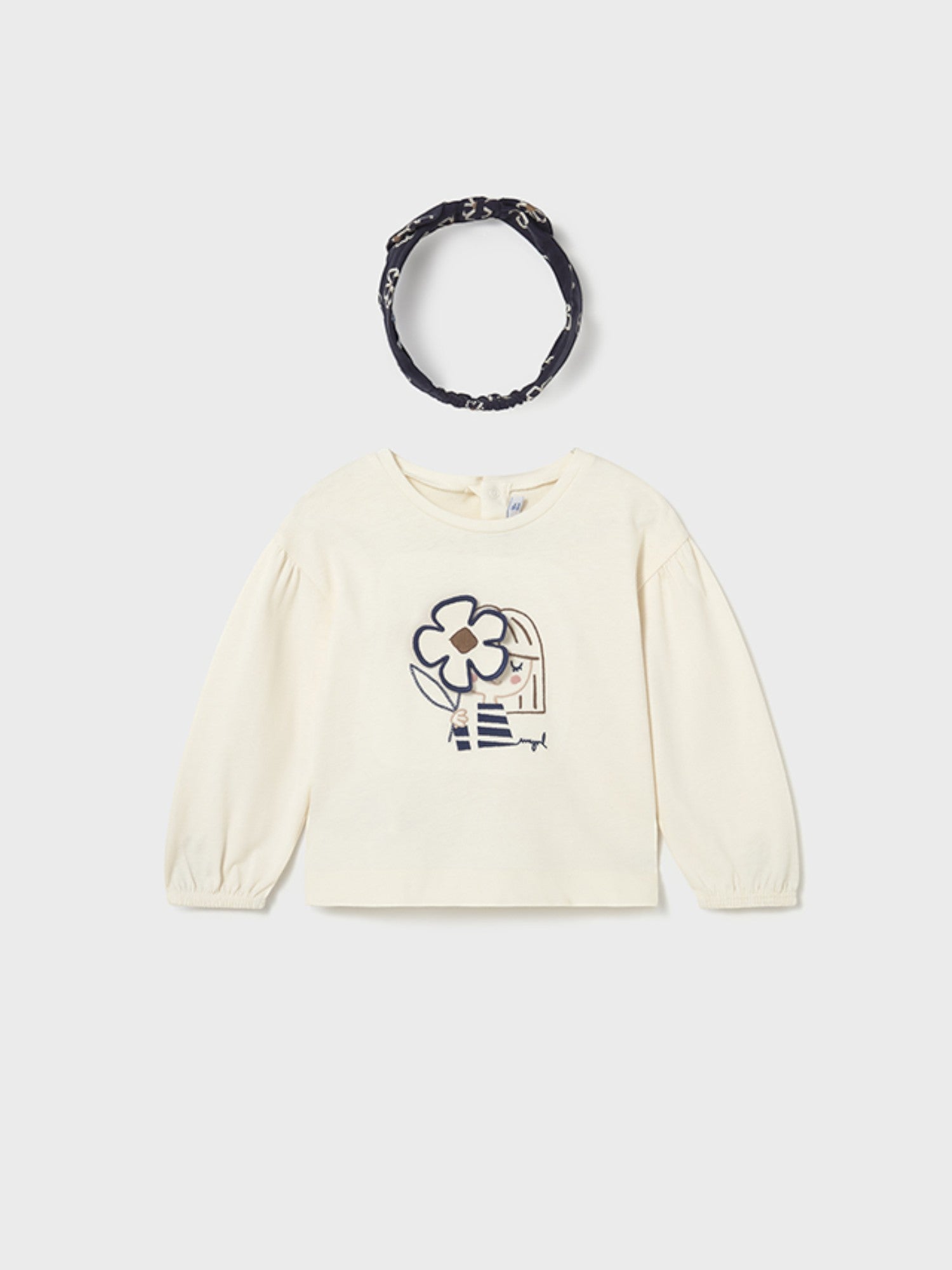 Maglietta cerchietto Bimba PANNA 2078/26