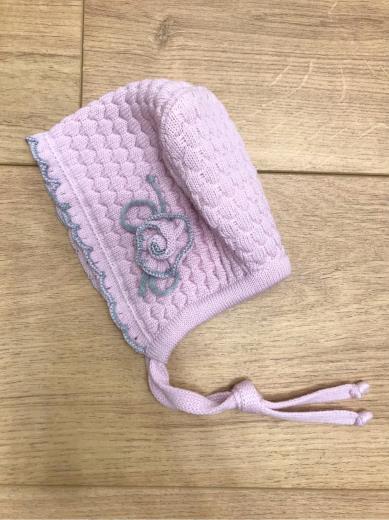 Cuffia 100% lana Neonata ROSA IP20CU - NANU' BABY