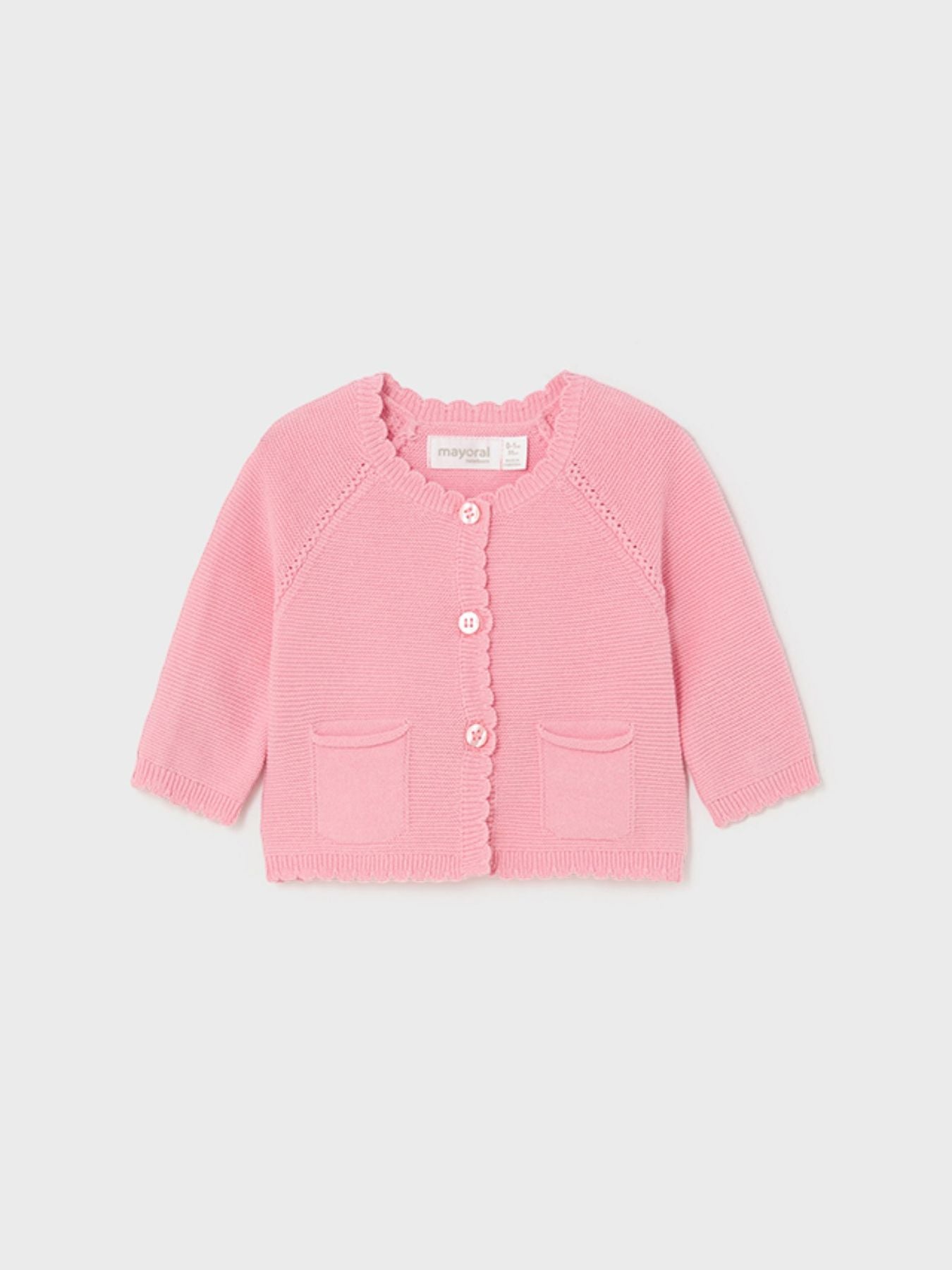 Giacchino lungo maglia Bimba ROSA 1376/R - NANU' BABY