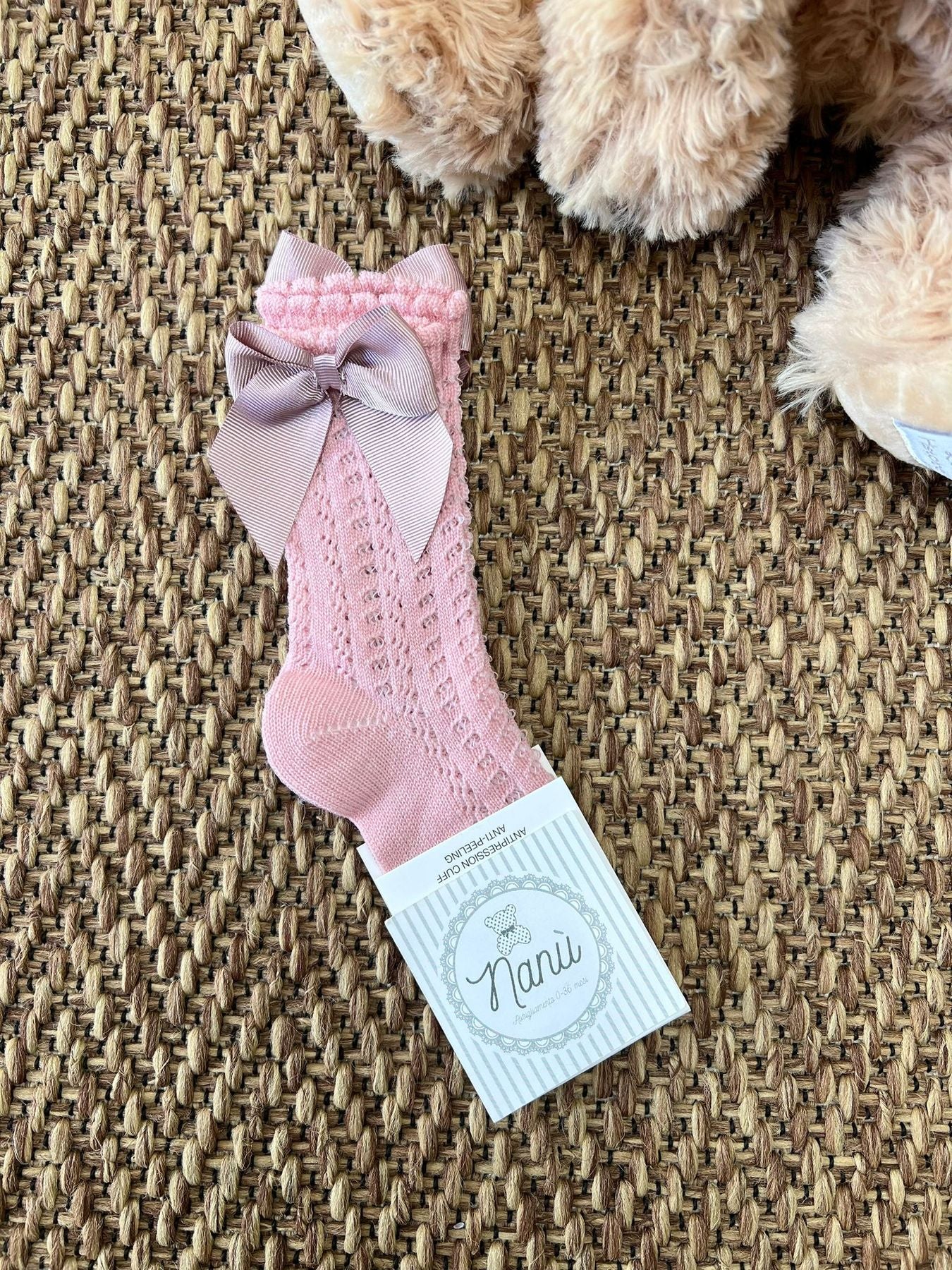 Calzini al ginocchio Fiocco ROSA 1046M - NANU' BABY