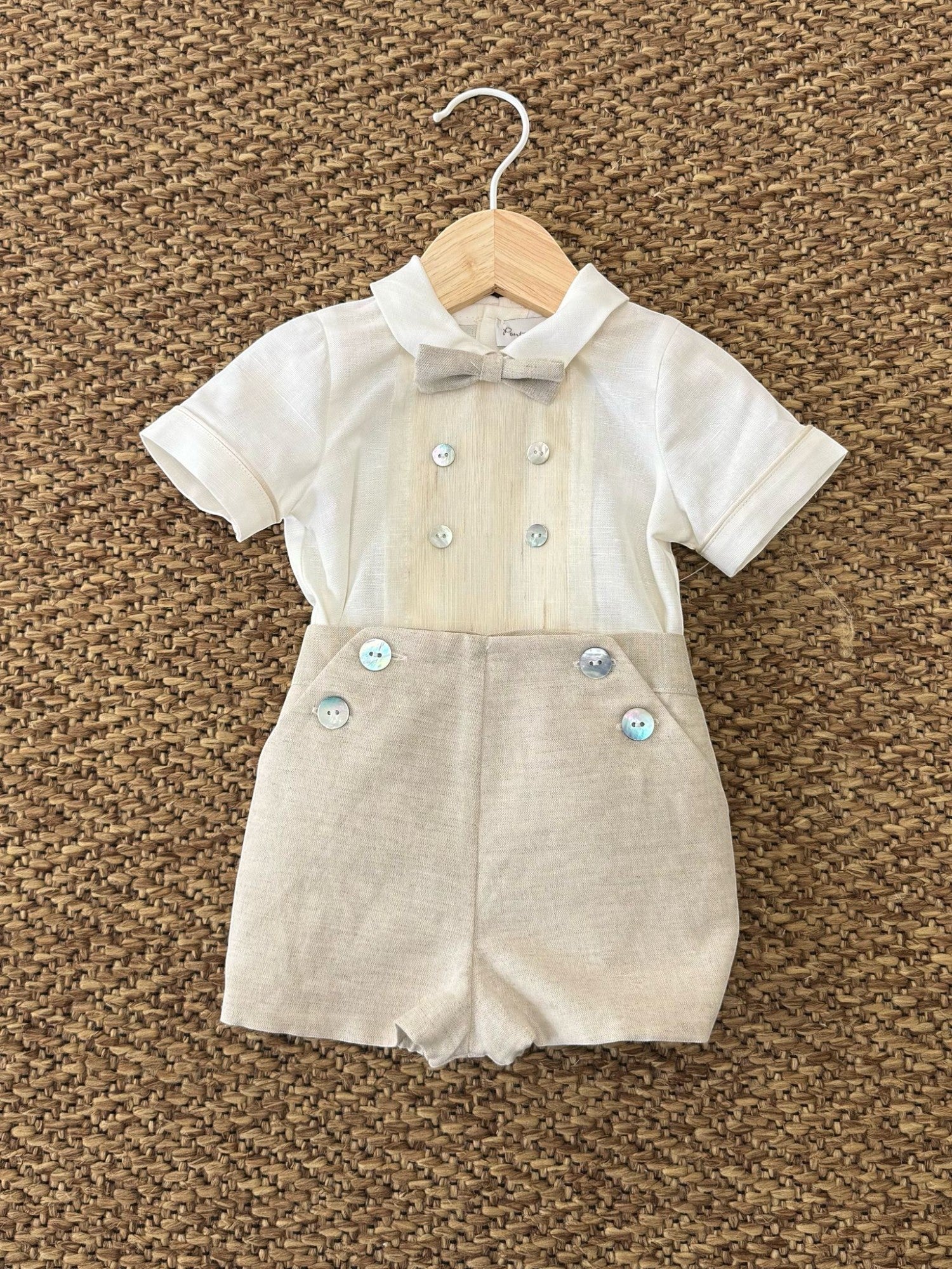 Completo Cerimonia Bimbo BEIGE 1/6322-B - NANU' BABY