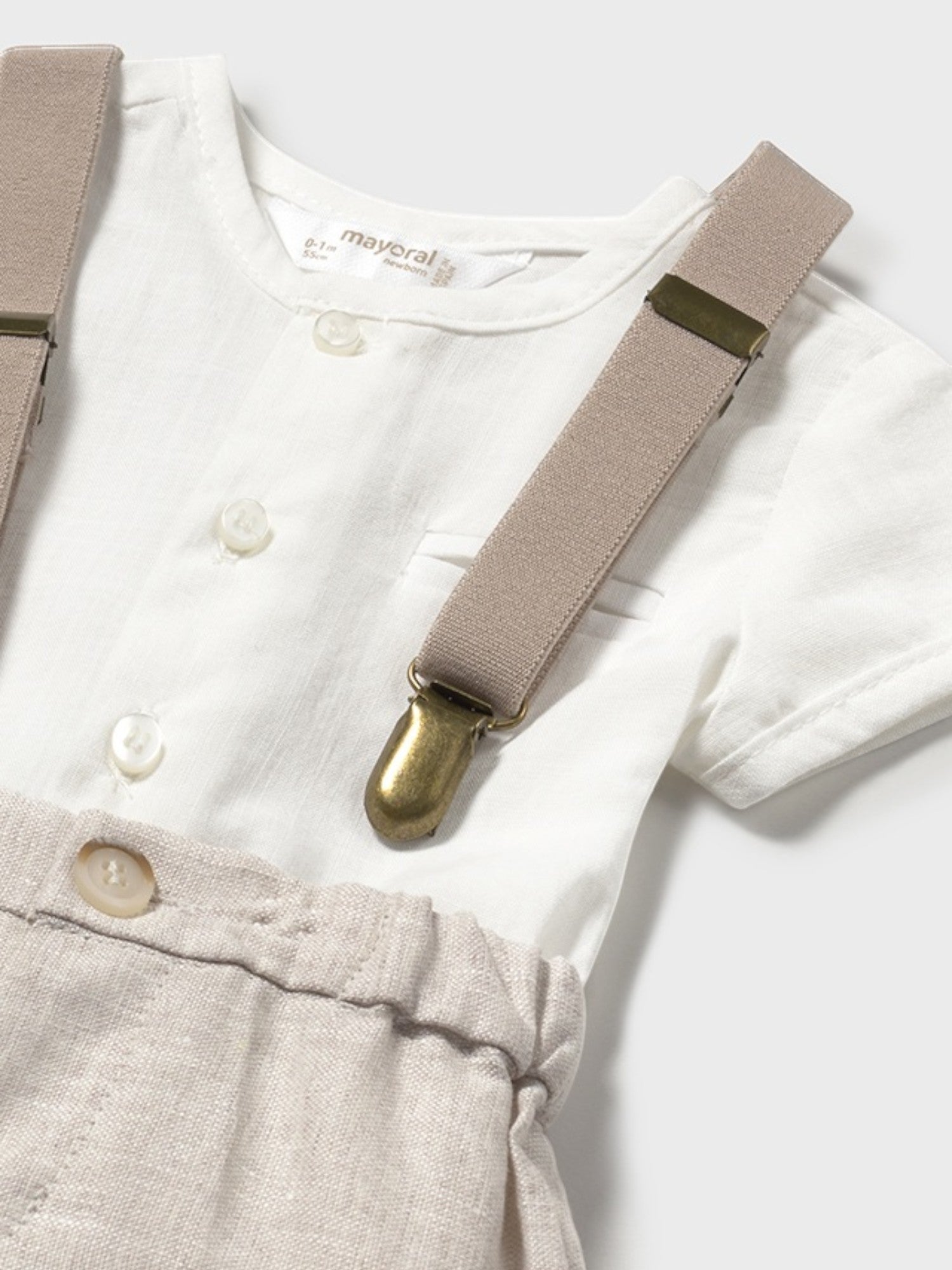 Completo pantalone corto e maglia Bimbo AVORIO 1215 /A - NANU' BABY