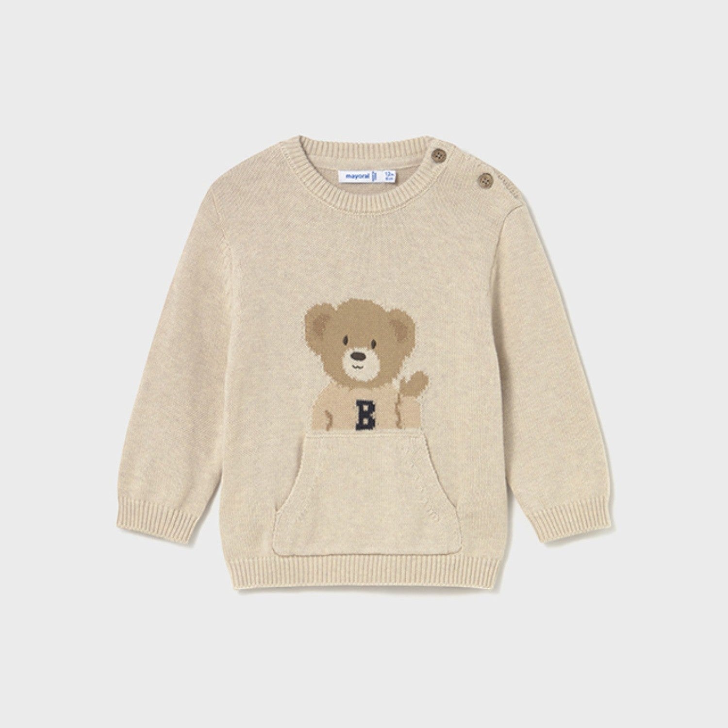 Maglione intarsi grande Bimbo Beige 2341/59 - NANU' BABY