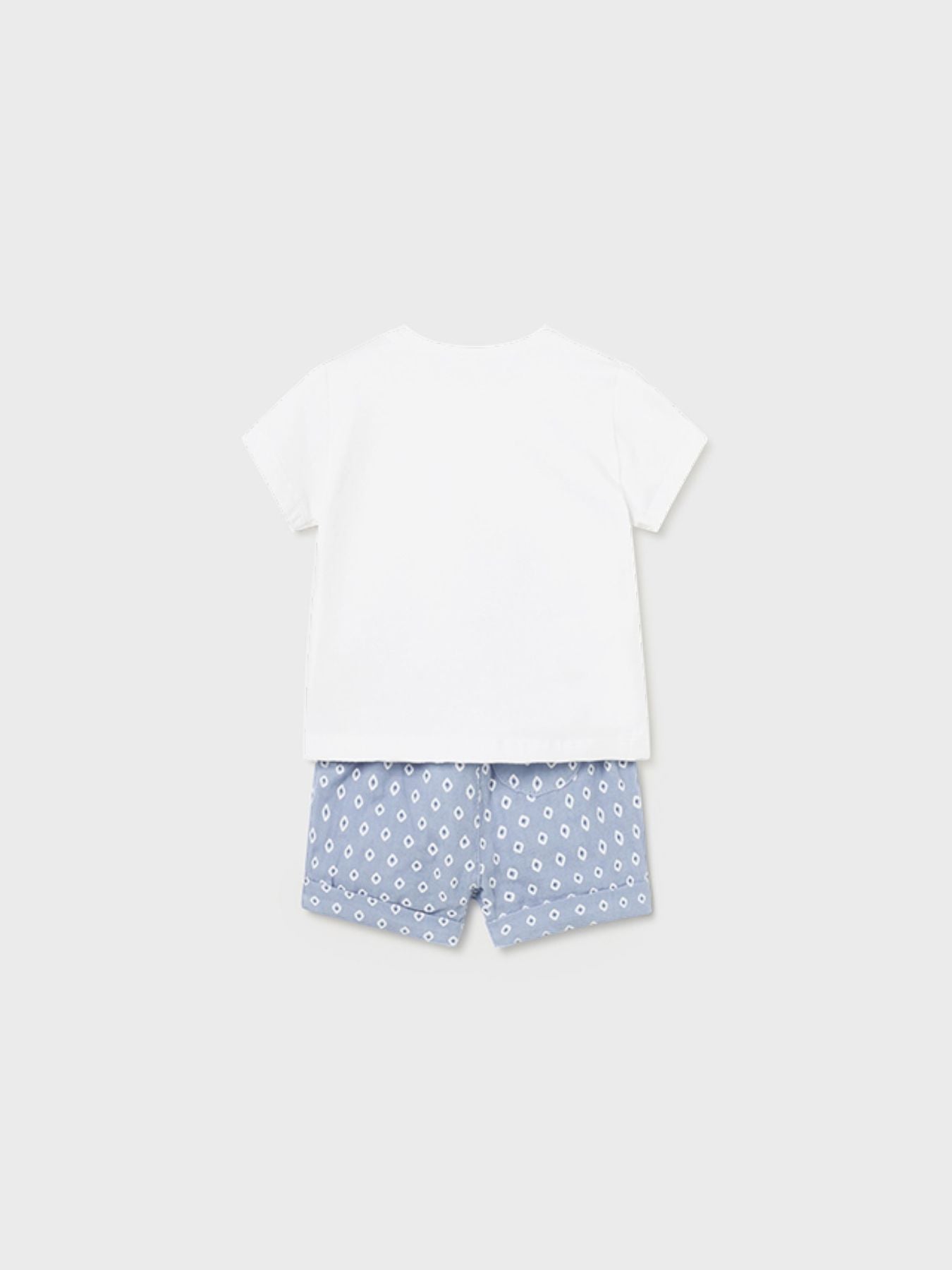Pant.corto e maglietta Bimbo BIANCO 1205/B - NANU' BABY