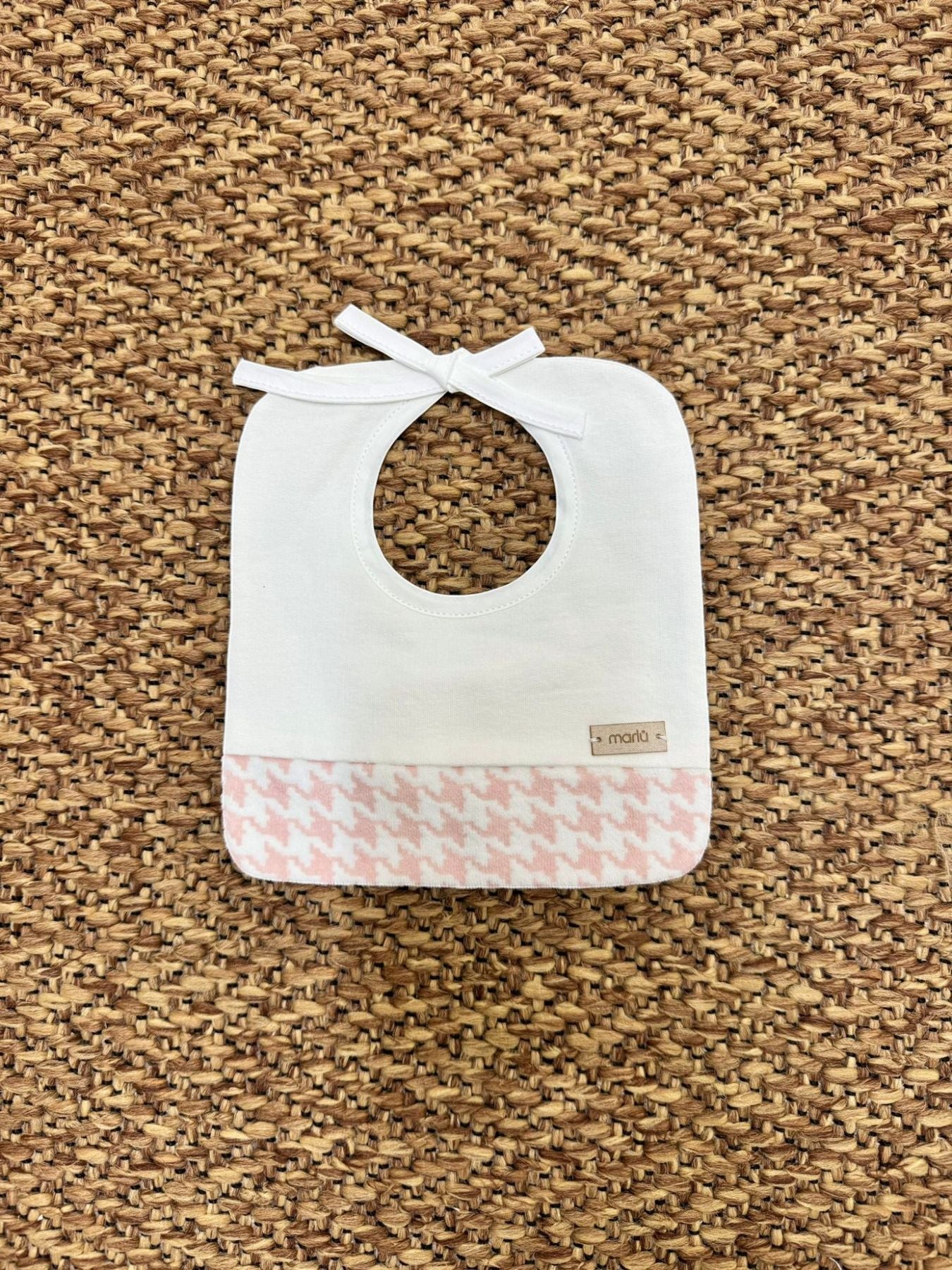 Bavetta fantasia Pied de Poule Neonata VANIGLIA IG73BAV/F - NANU' BABY