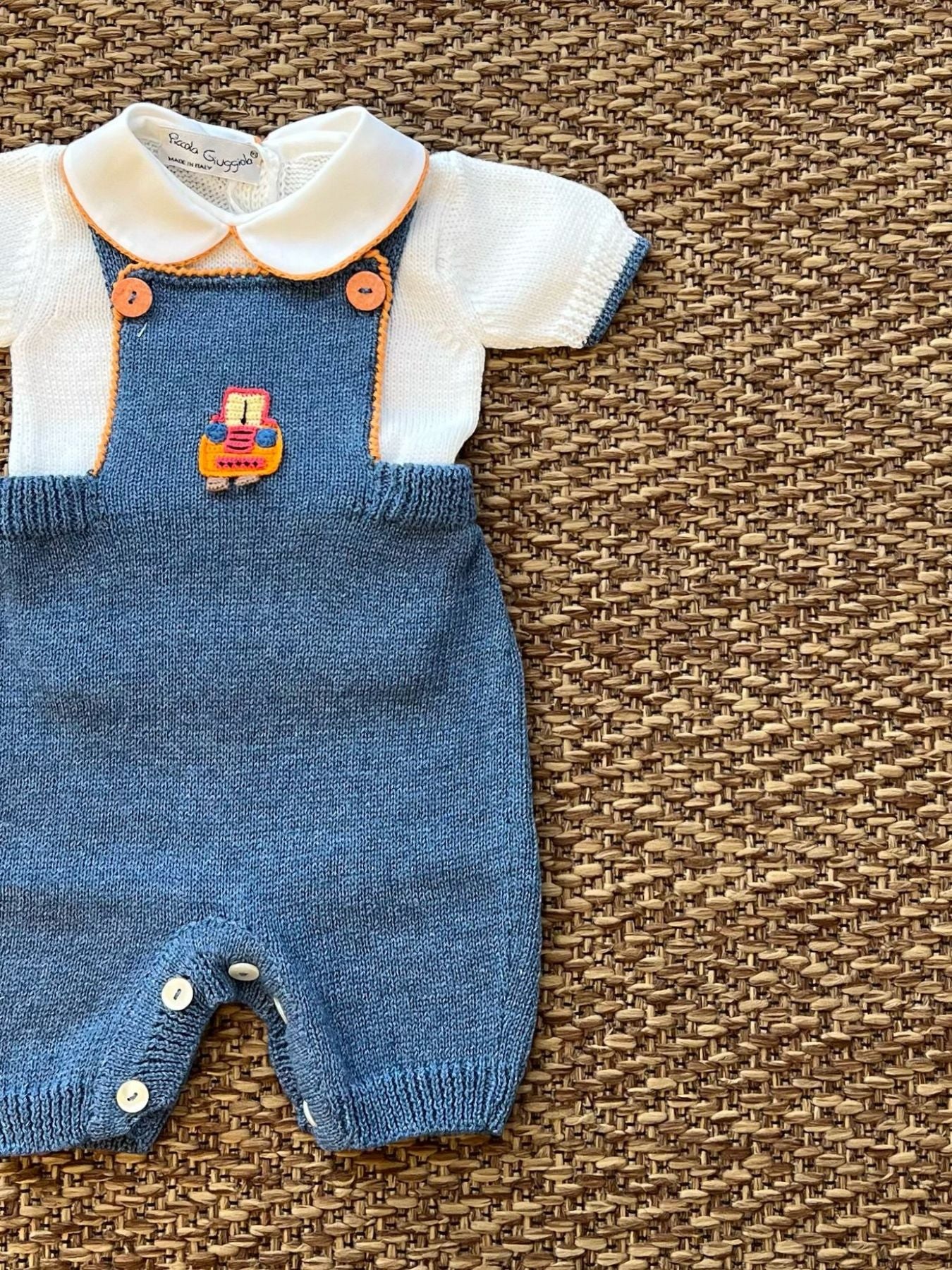 Salopette corta Neonato BLU CETIN/SL - NANU' BABY