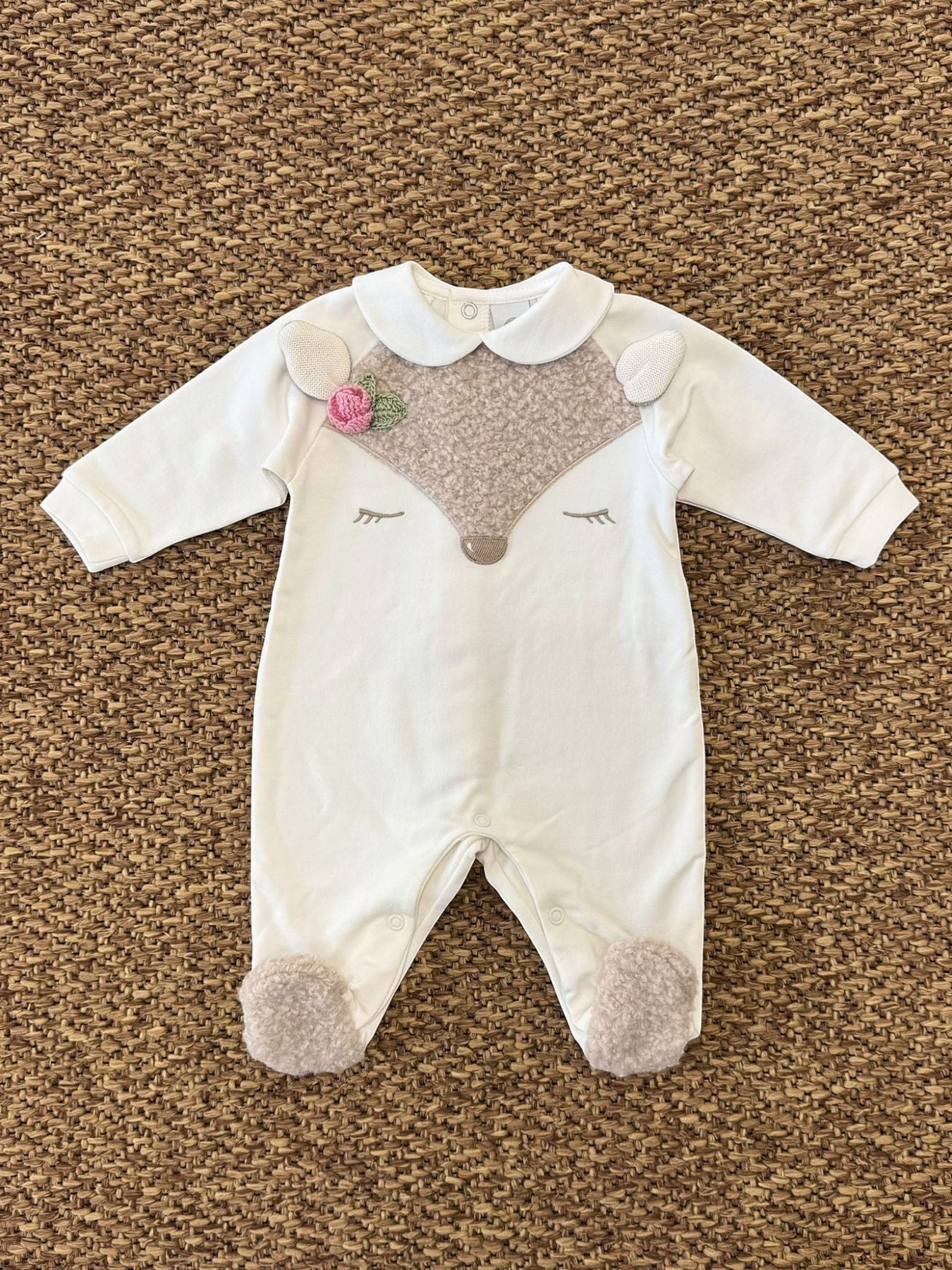 Tutina Roselline Neonata VANIGLIA IG1014TRIS - NANU' BABY