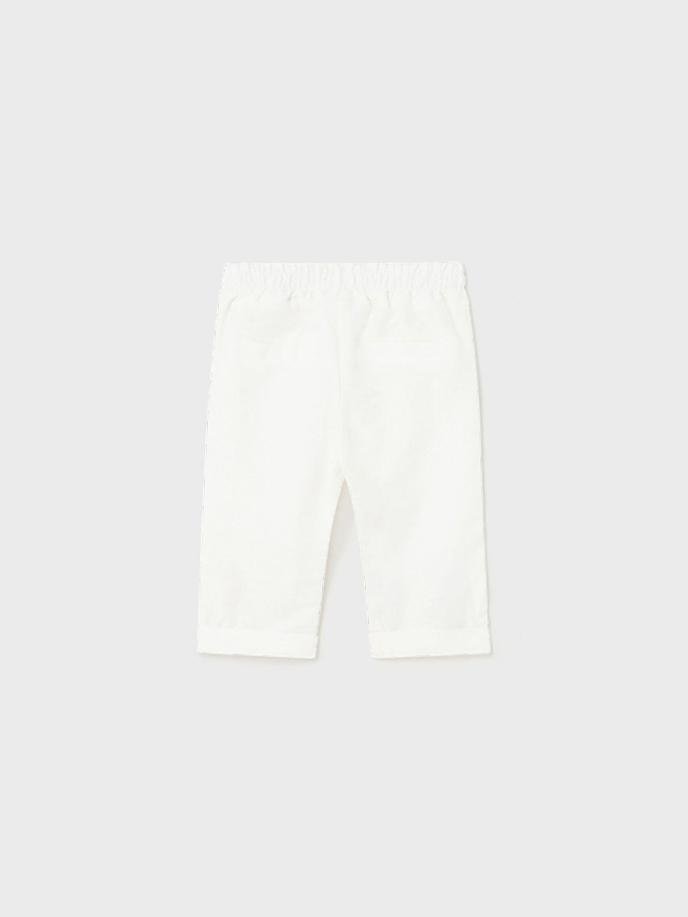 Pantalone lungo lino Bimbo BIANCO 1538 - NANU' BABY