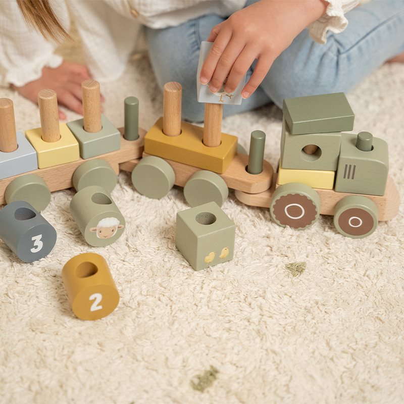 Trenino impilabile, trattore, piccola fattoria MULTICOLORE LD7154 - NANU' BABY