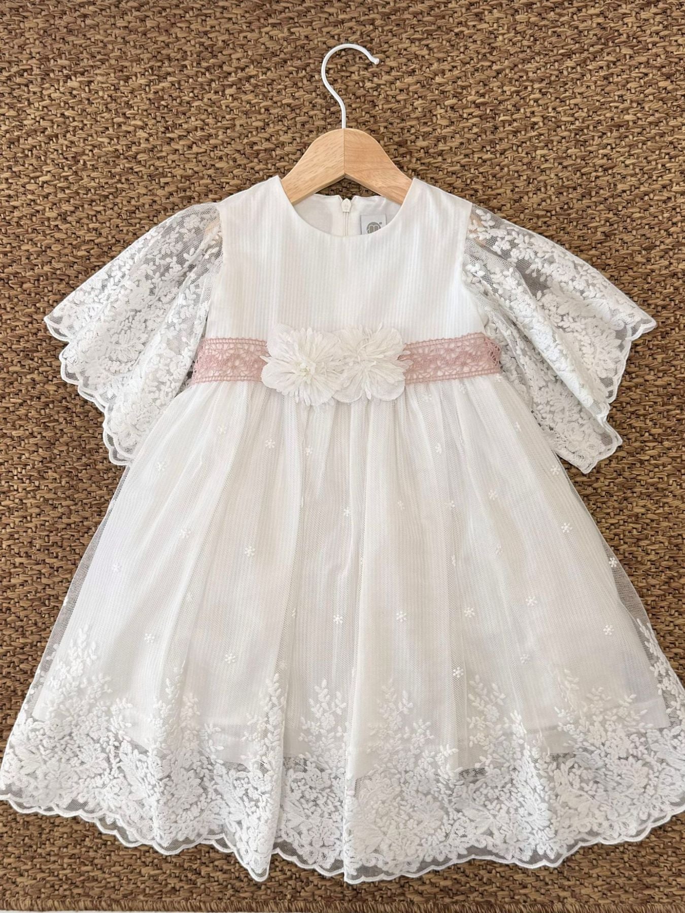 Abitino Pizzo Bimba VANIGLIA EM820 - NANU' BABY