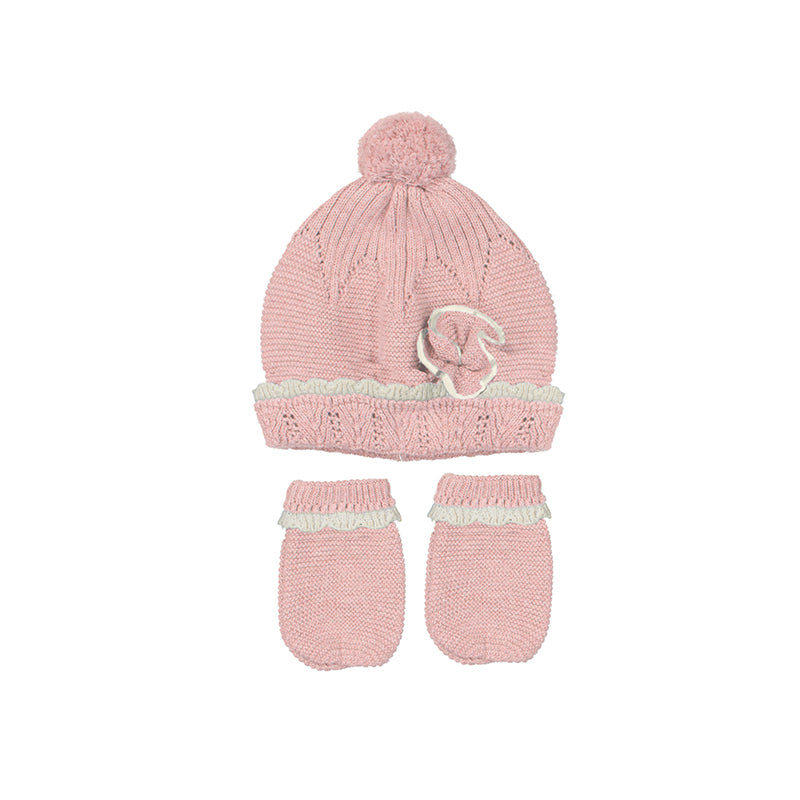 Compl. cappello e manopola ROSA 2D-9767/RB - NANU' BABY