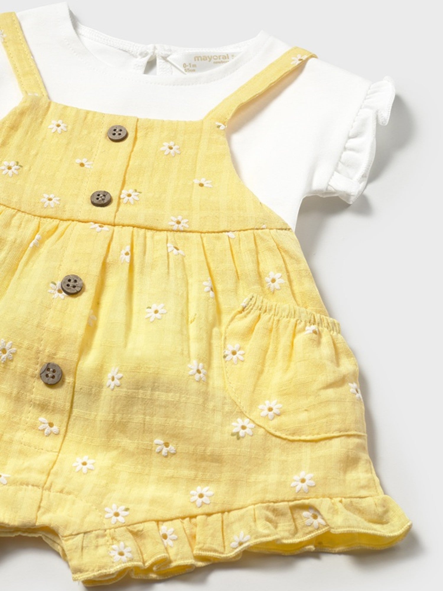 Completo salopette e maglietta Bimba GIALLO 1662 /G - NANU' BABY