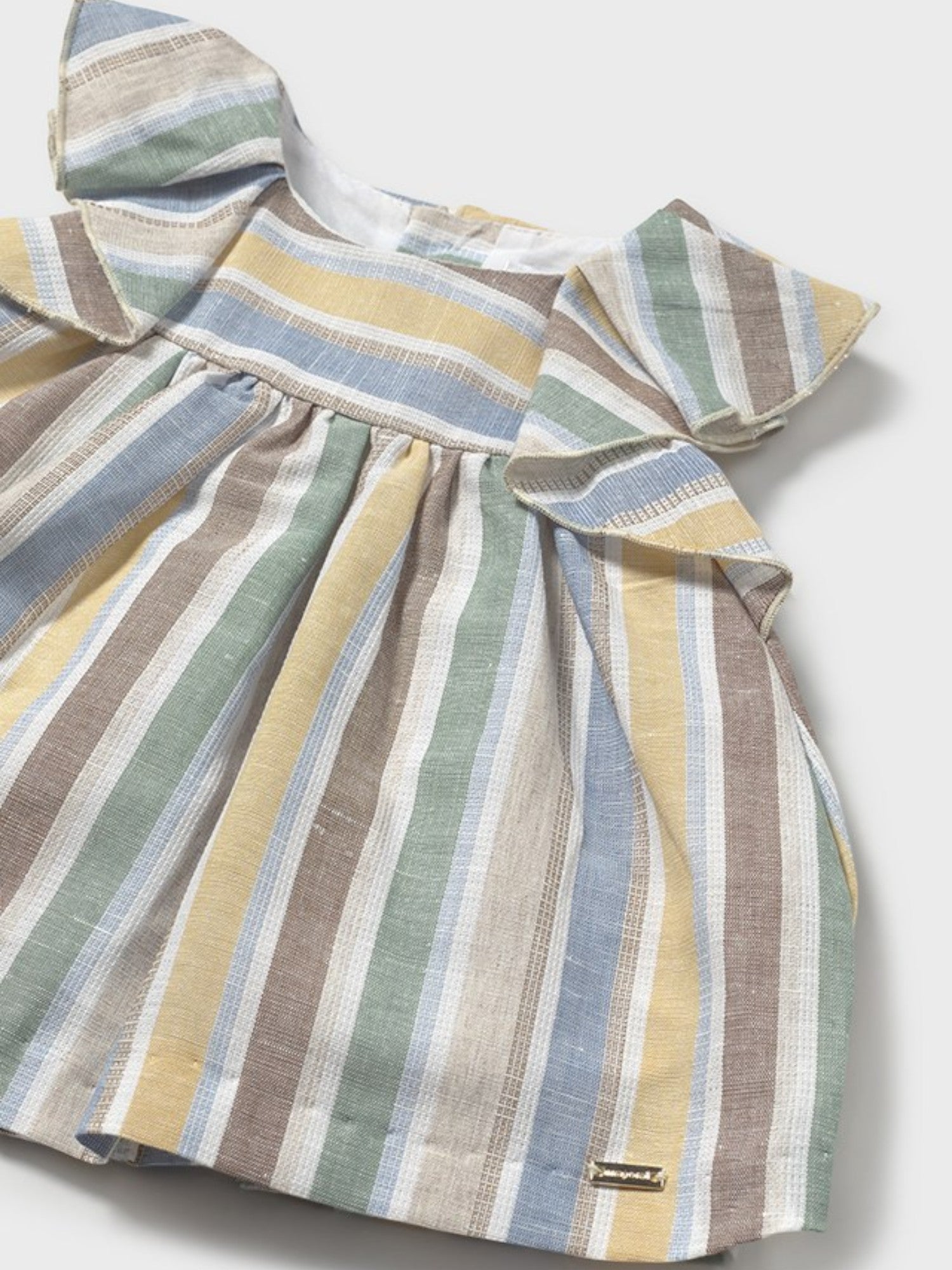 Abito righe lino Bimba MULTICOLORE 1855 /MU - NANU' BABY