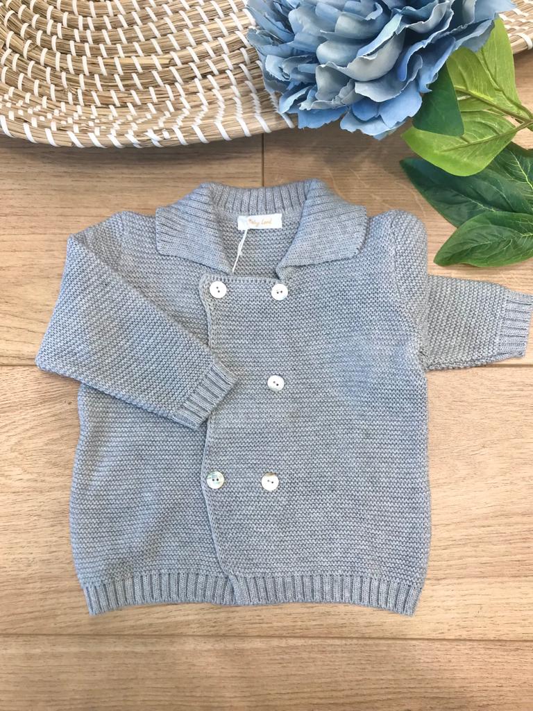 Giacca in filo di cotone Bimbo Grigio 861 - NANU' BABY