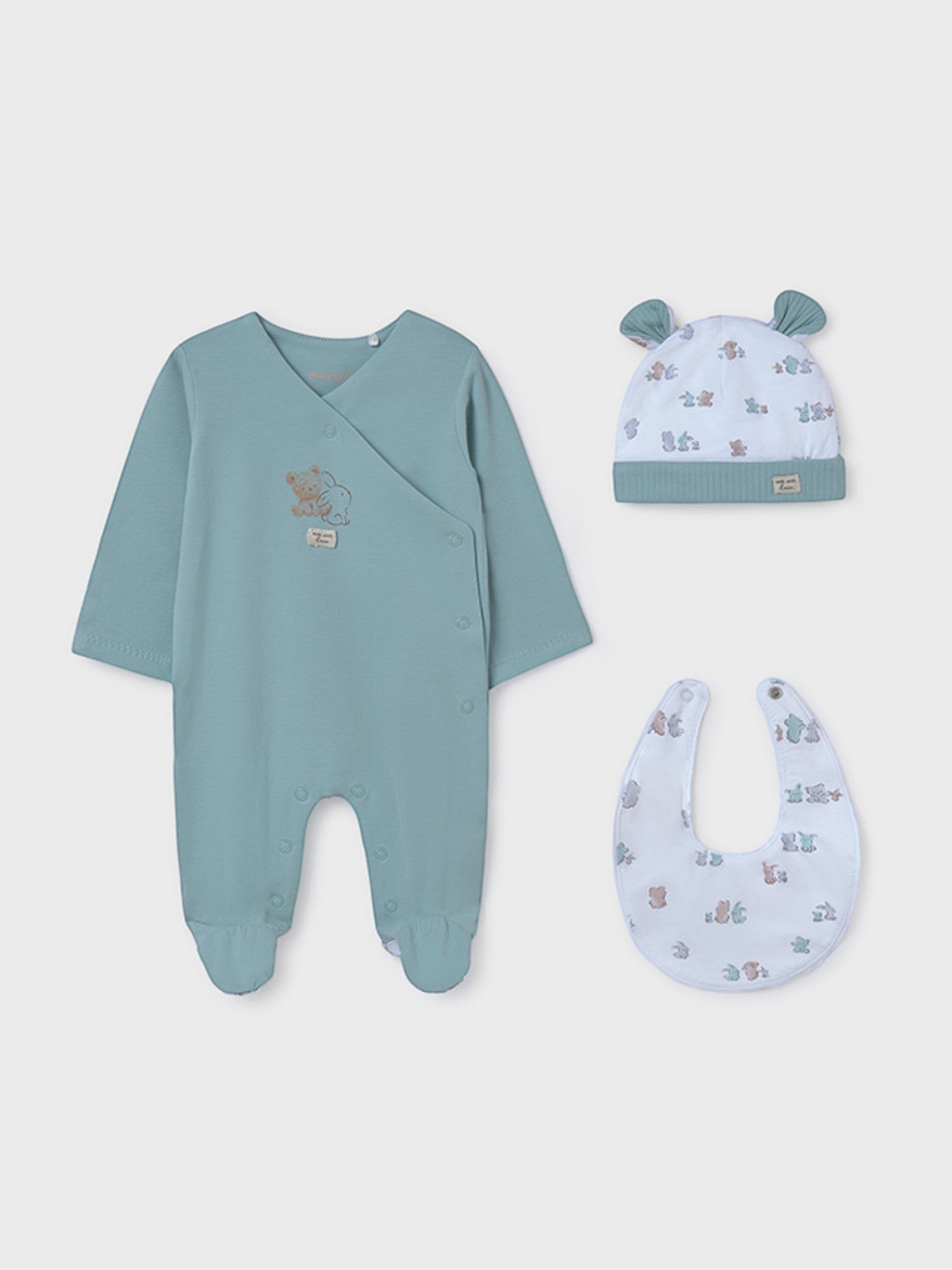 Set regalo pigiama Neonata VERDE 9907 /V - NANU' BABY