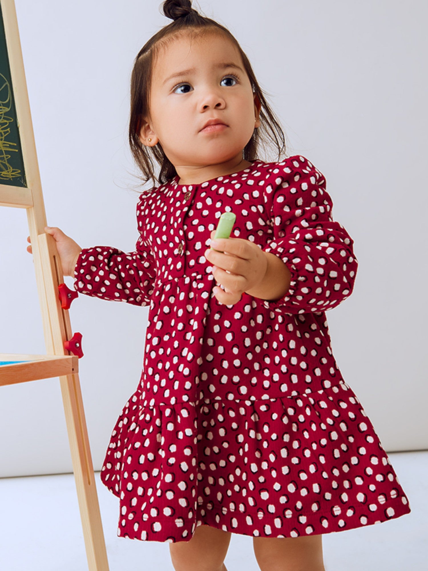 Abito punto strutturato Bimba Rosso 2915/40 - NANU' BABY